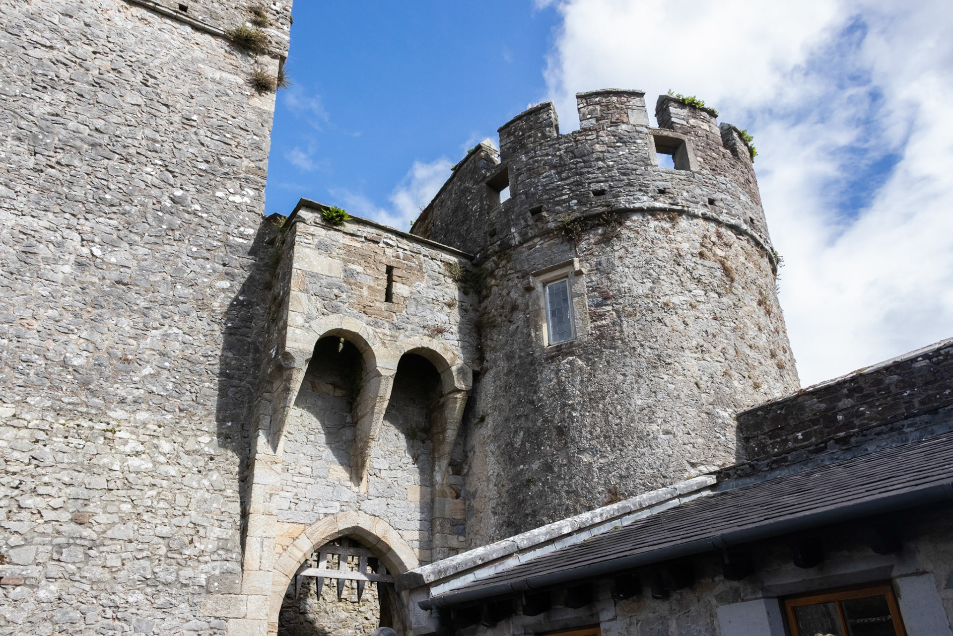 Cahir Castle portcullis and tower
