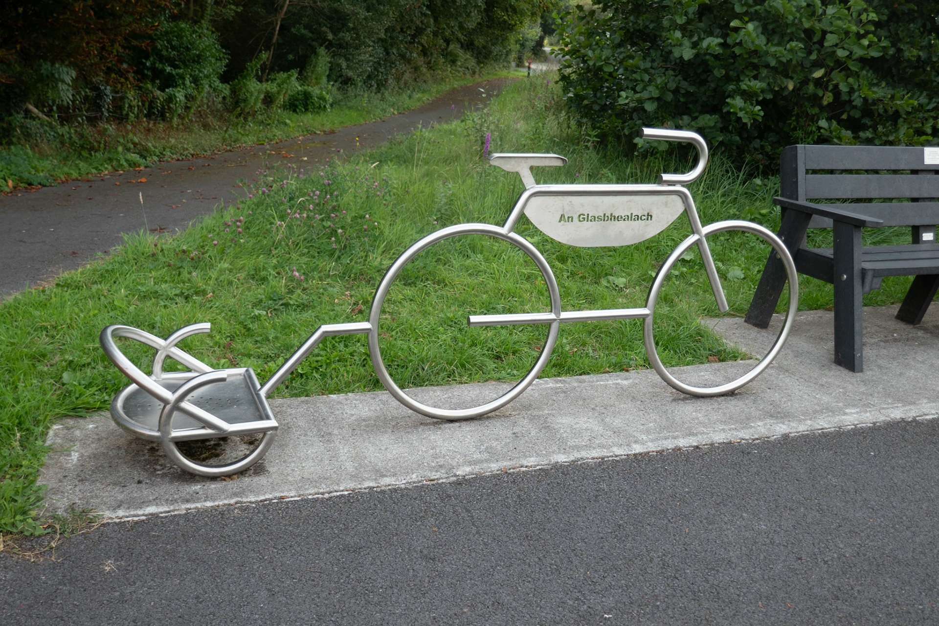 Bike rack on Greenway (Newport?)
