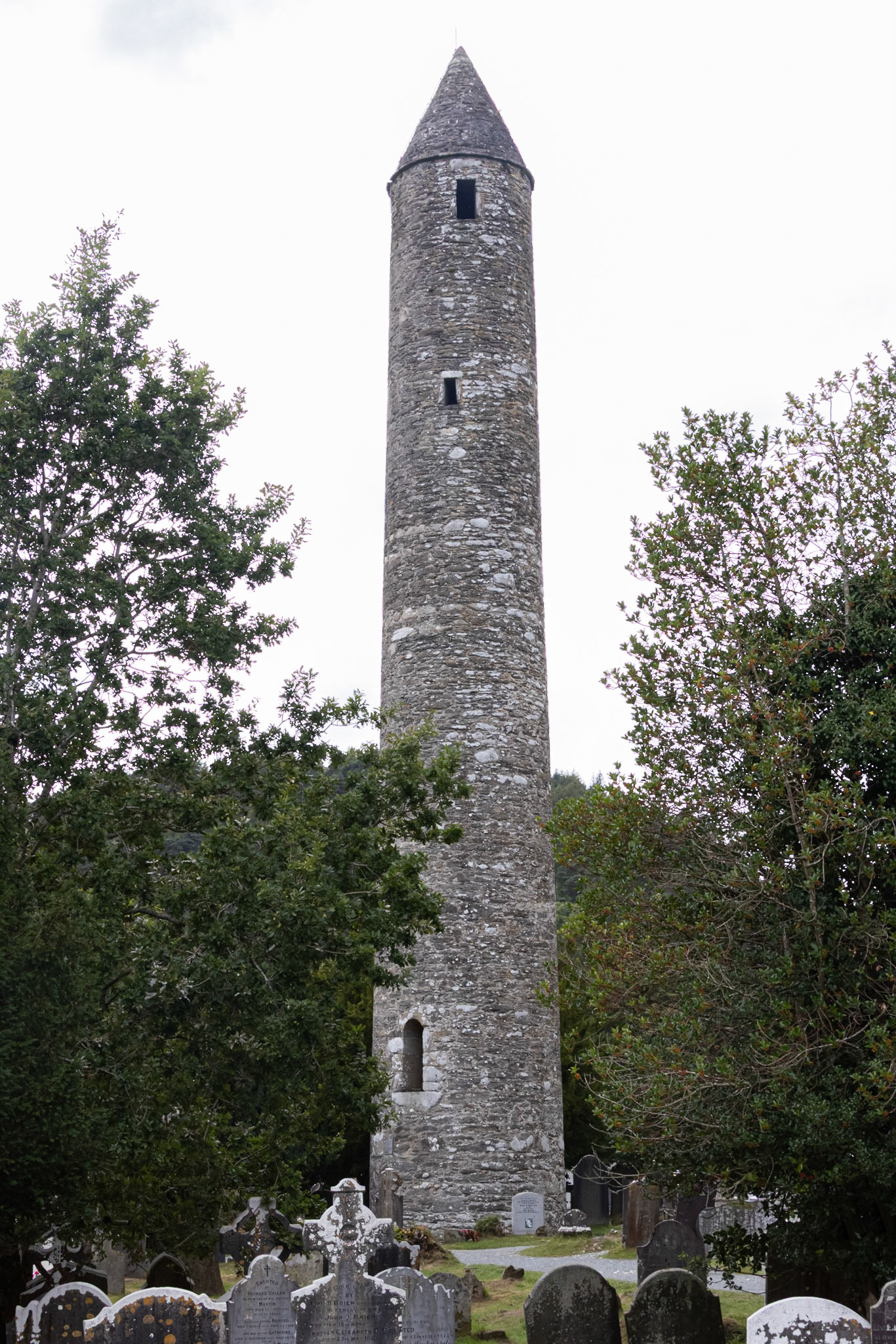 Round tower heights are roughly twice the circumference.