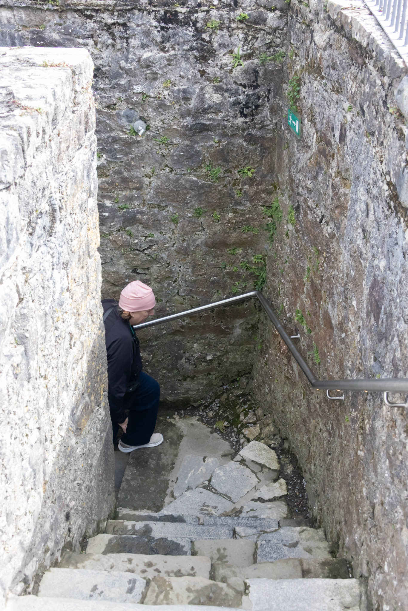 Cahir Castle stairs to cell