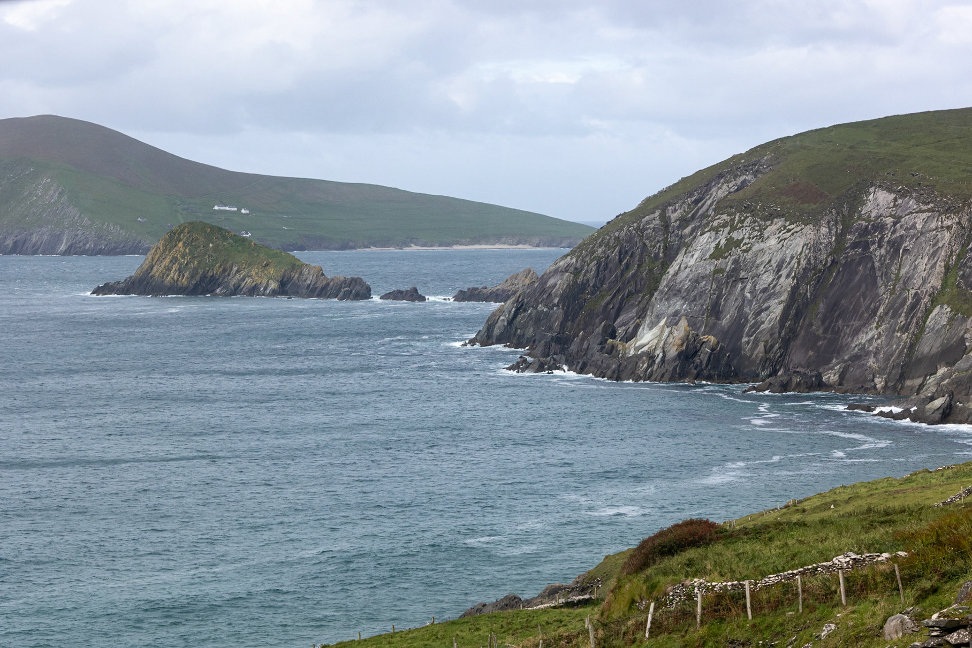 View of Great Blasket Island from Coumeenoole Beach