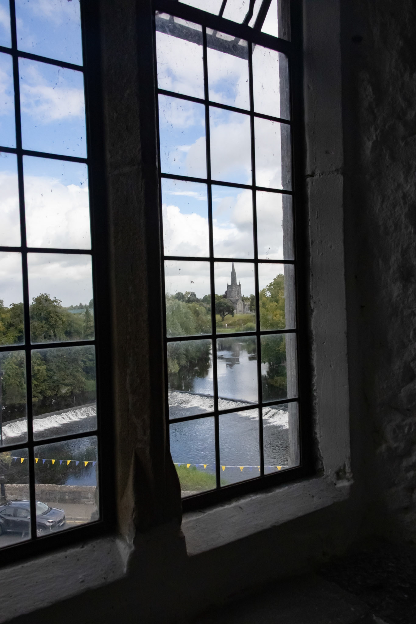 Cahir Castle window in hall looking northwest
