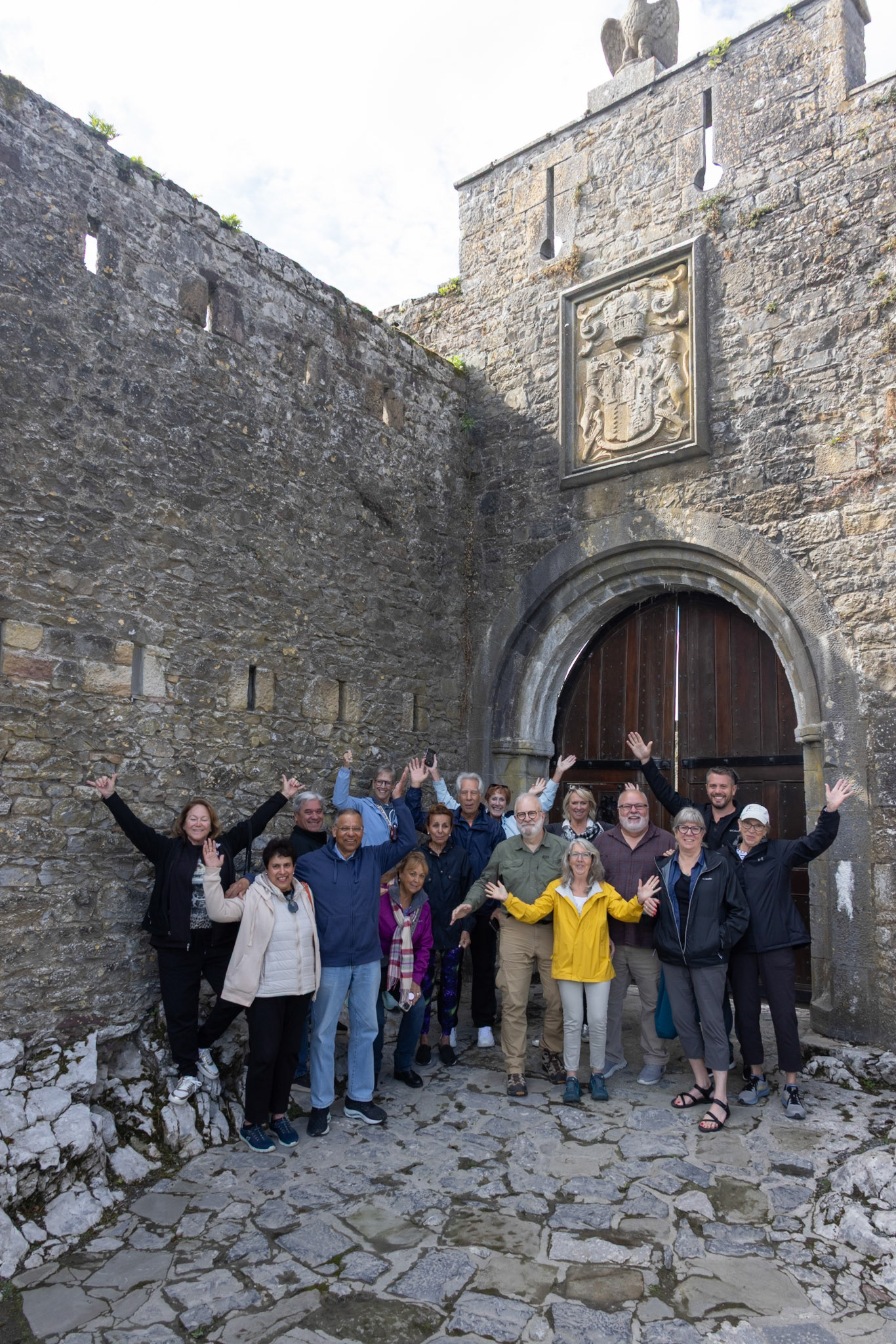 Tour group at Cahir Castle