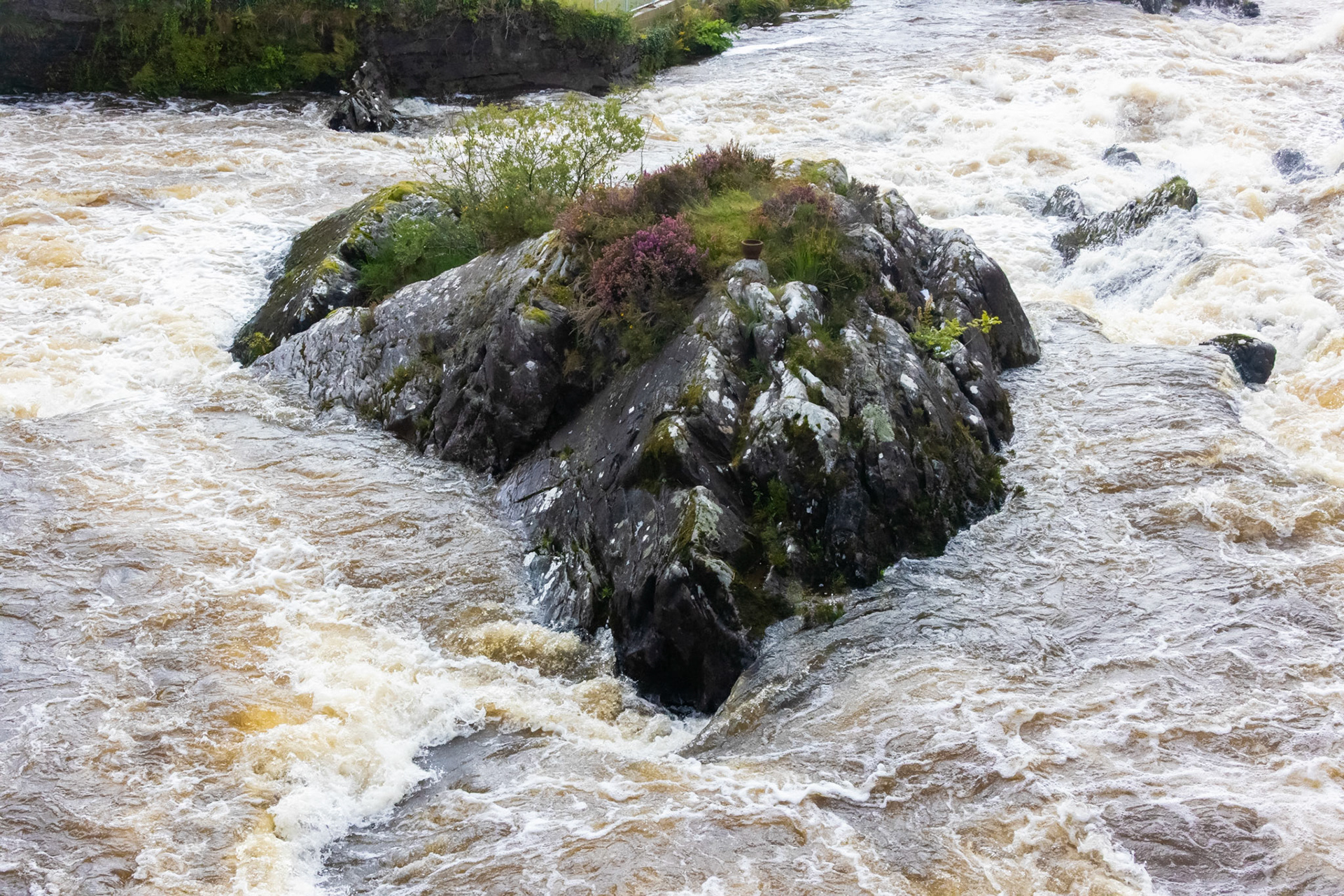 Sneem Falls, looking south from bridge over Sneem River in Sneem