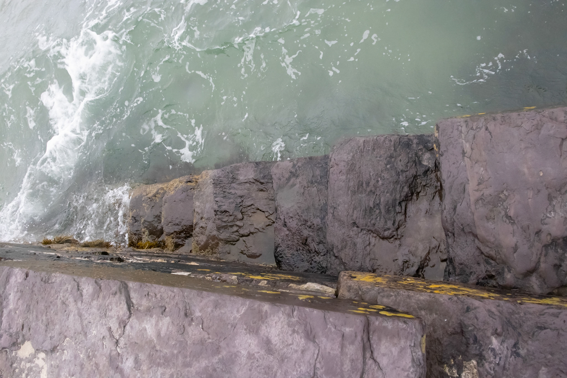 I made sure I knew exactly where my feet were before I took the shots of the steps.