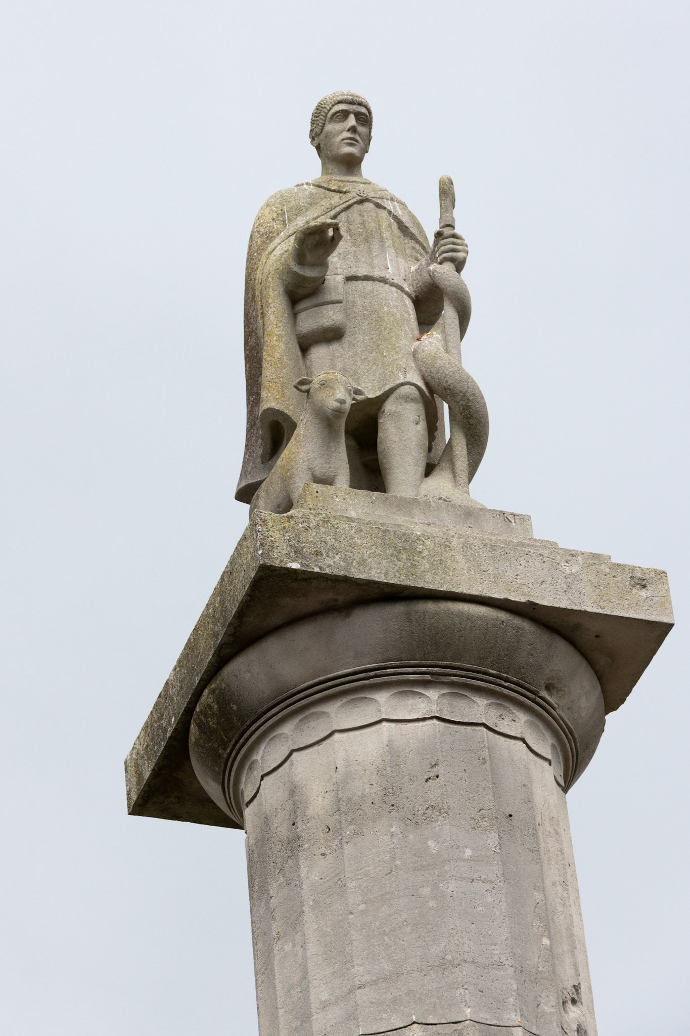 Glendenning Monument (St Patrick) in the octagon, Westport