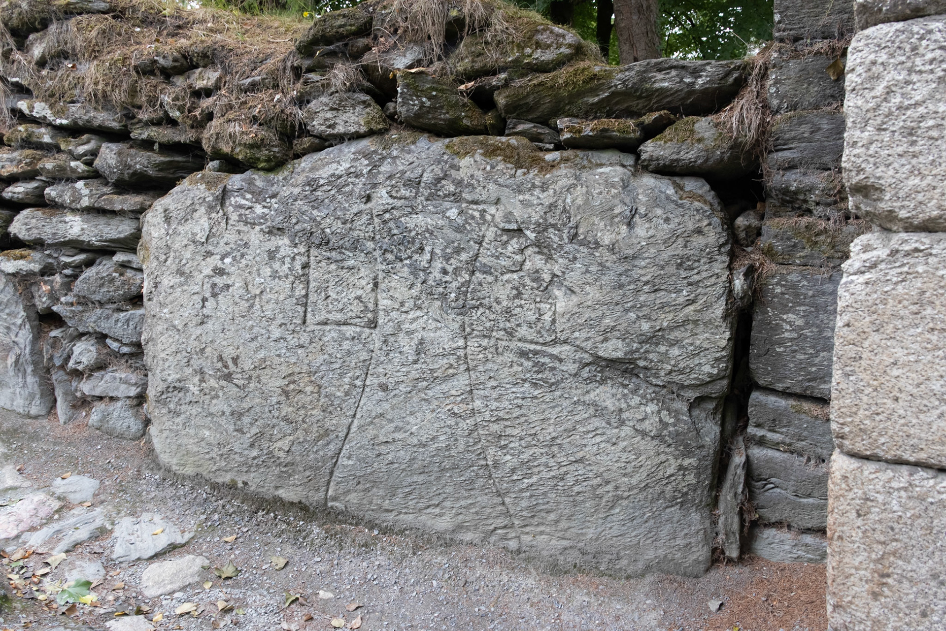 Sanctuary stone: Once anyone seeking sanctuary passed this marker they were given refuge within the monastic site.