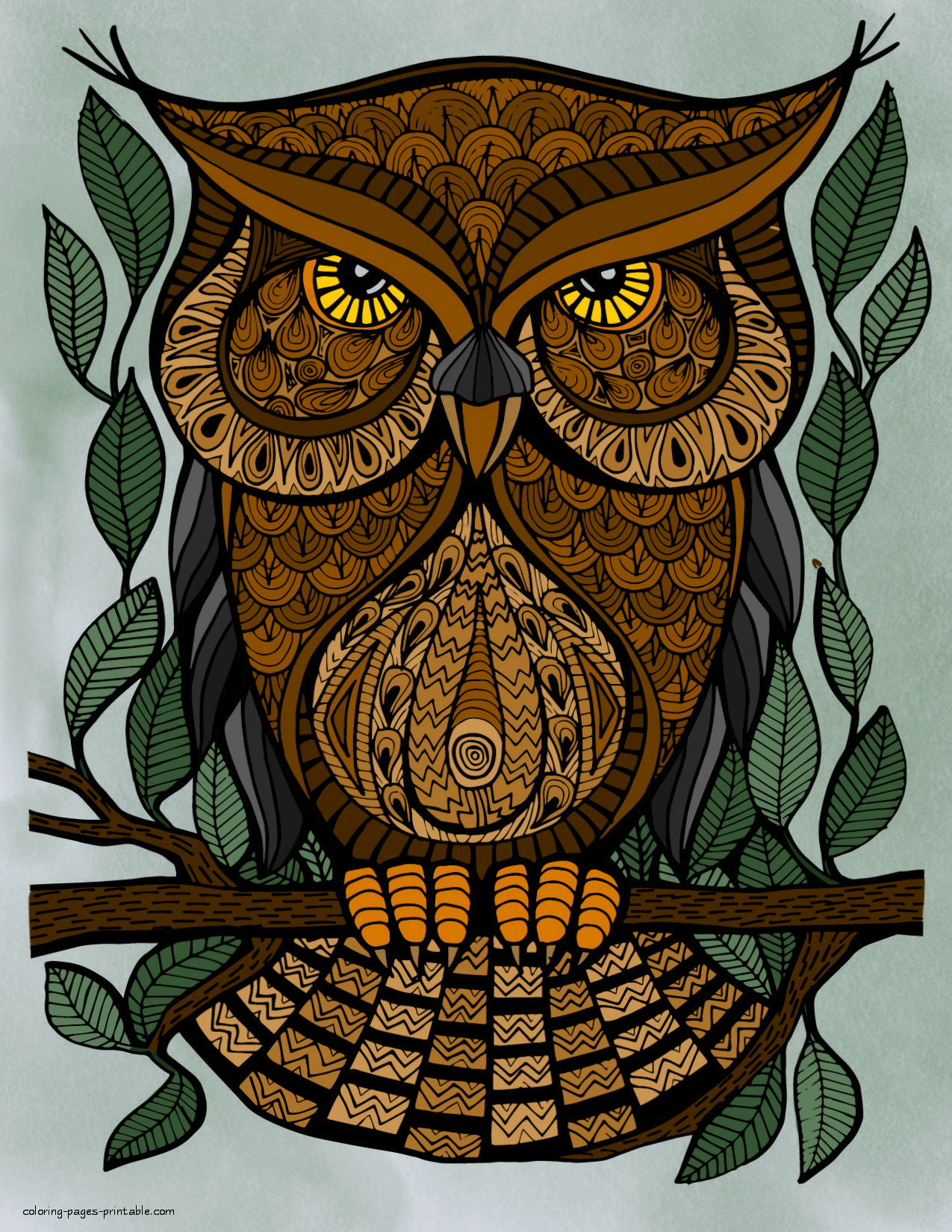 Experimenting with an earth tone palette and a watercolor background