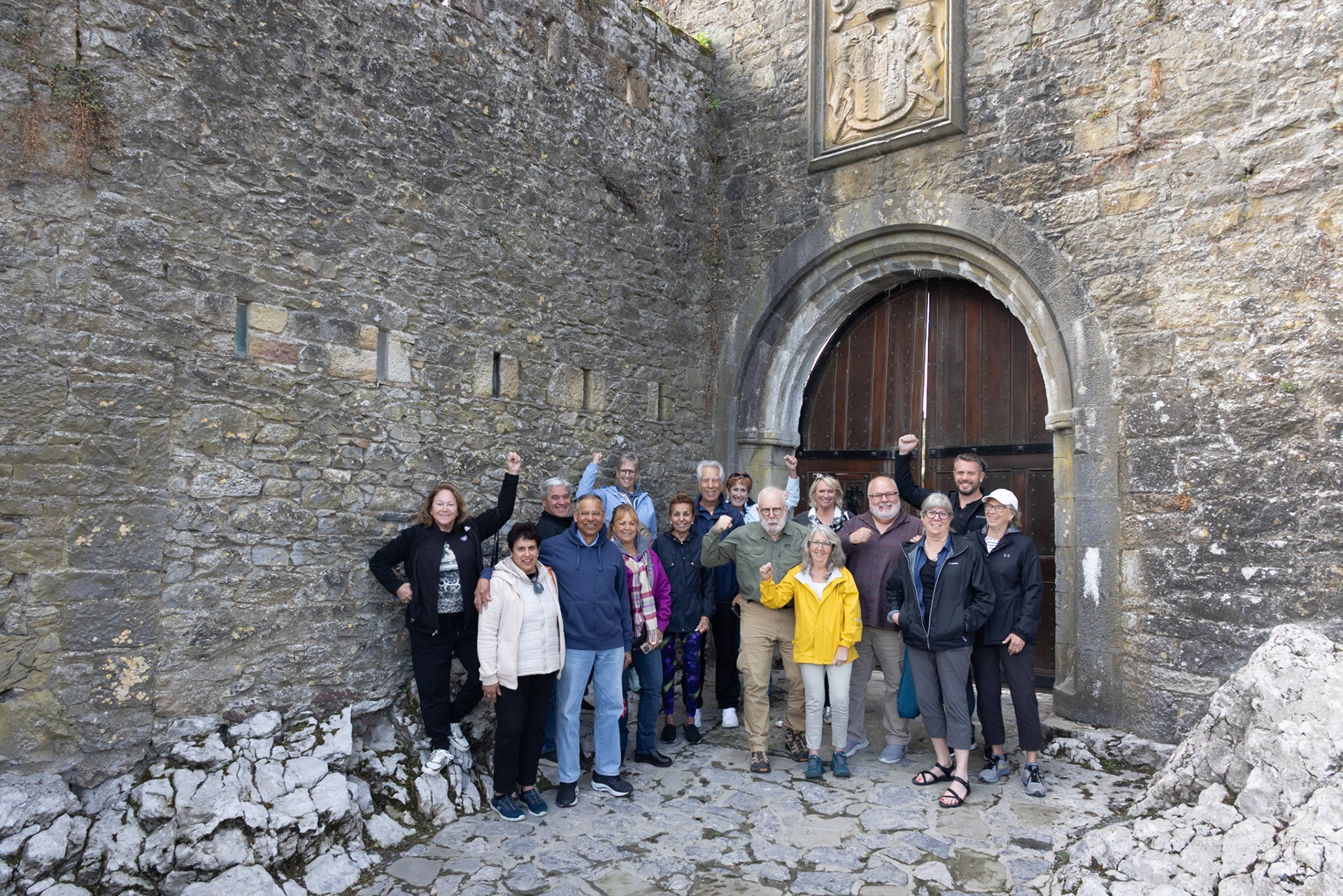 Tour group at Cahir Castle