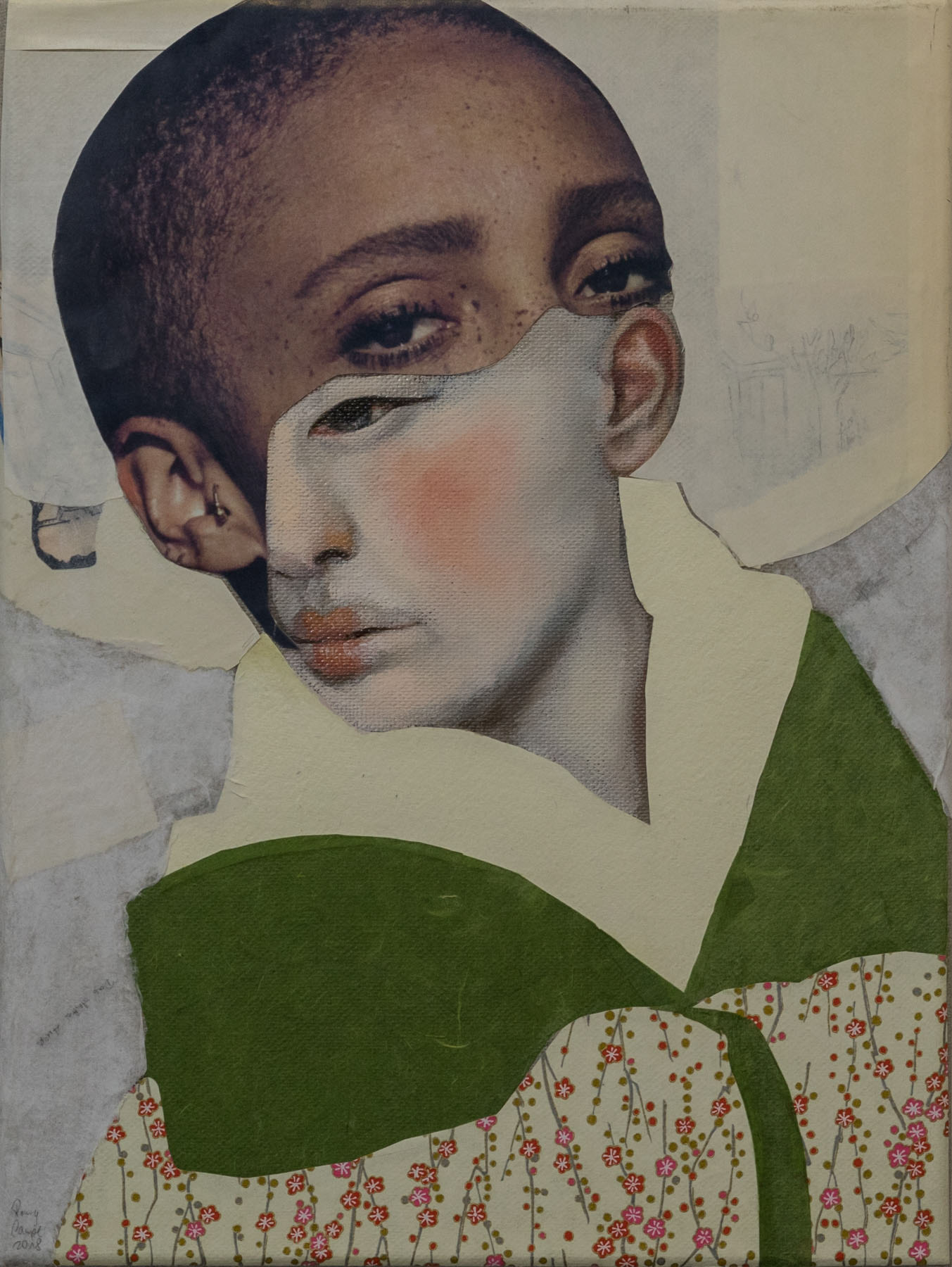 "Japanese 2", 15,75x11,81 "(40x30cm), 2018, mixed media on canvas.