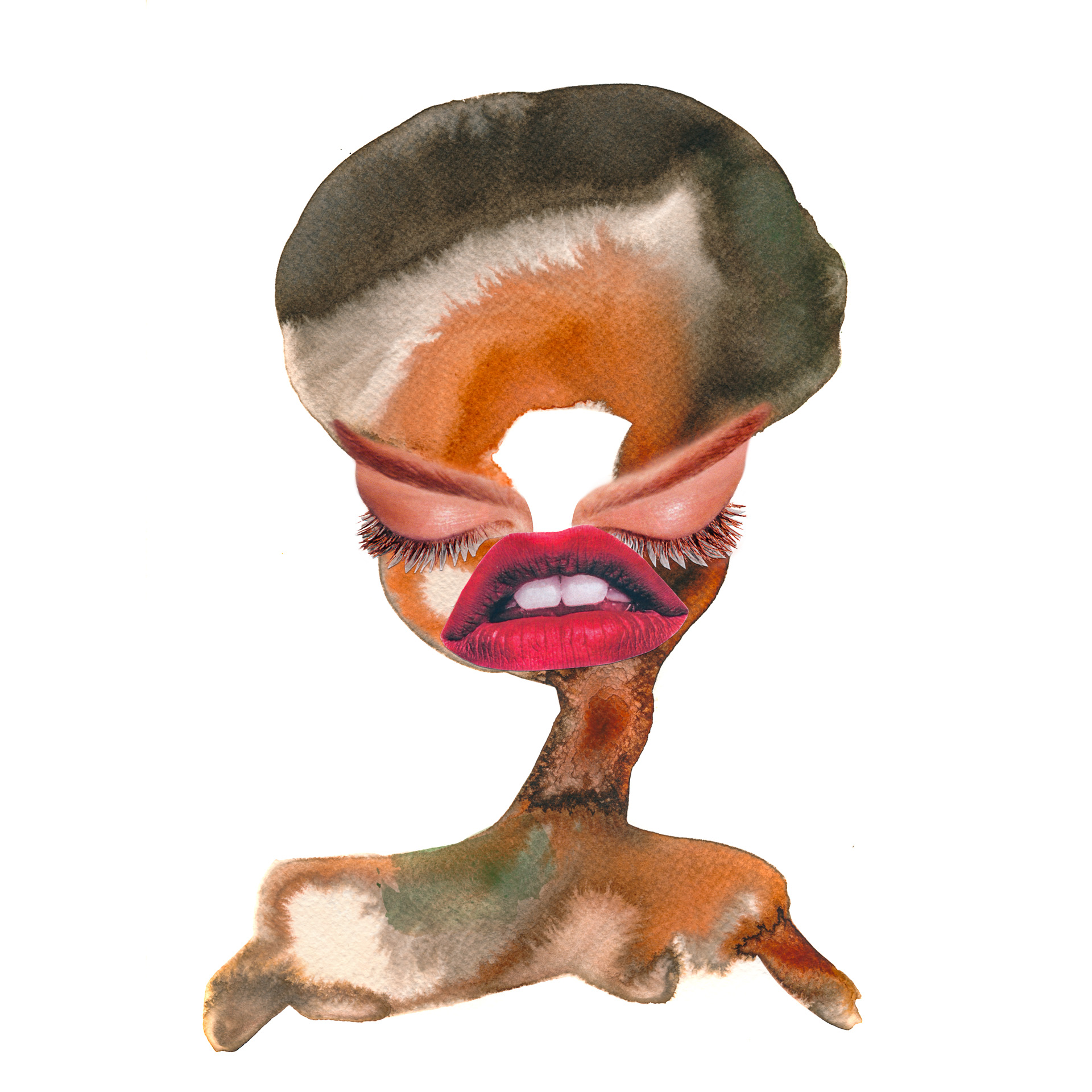 Dreamer - Painting collage on paper + NFT