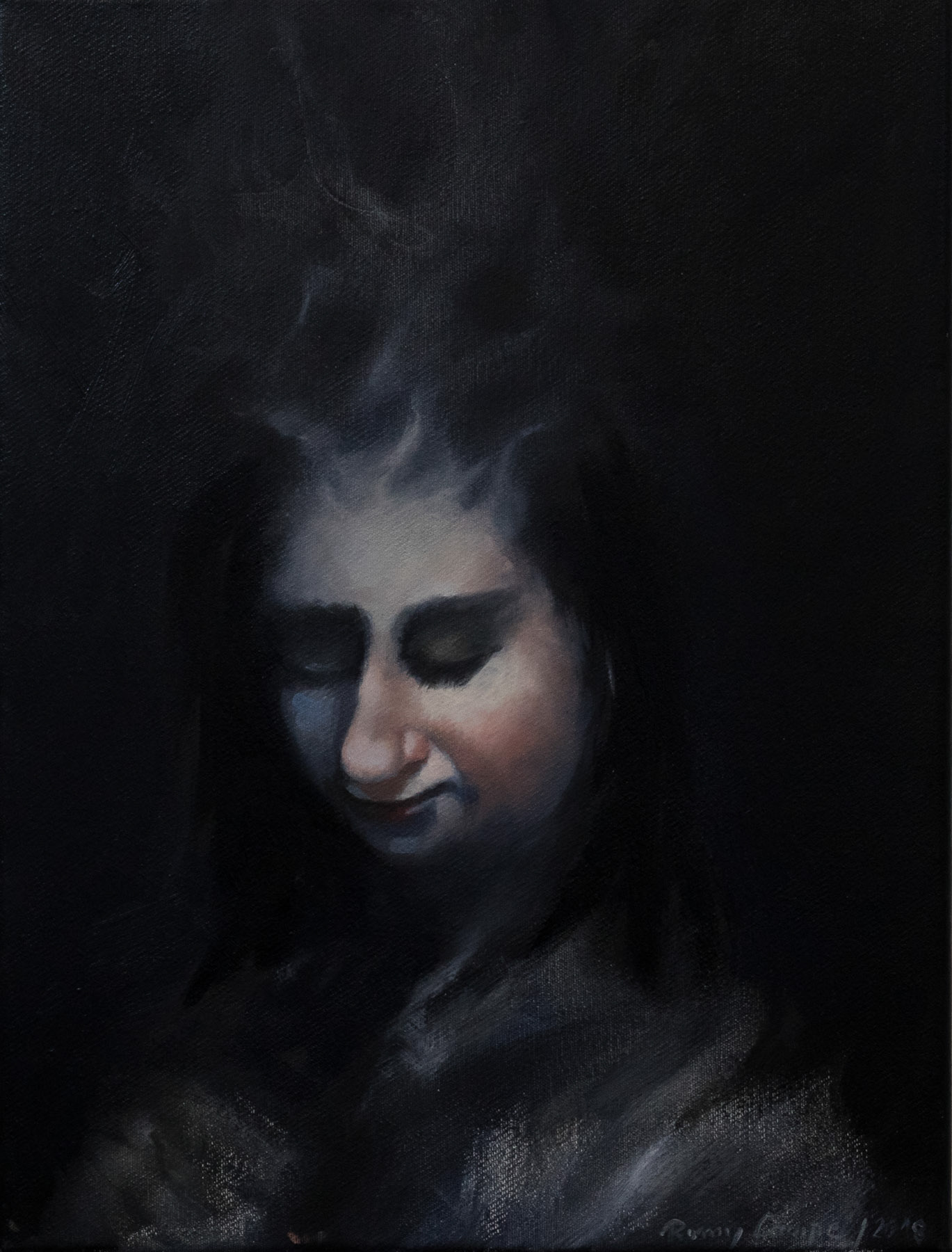 o.T., 15,75x11,81 "(40x30cm), 2019, oil on canvas.
