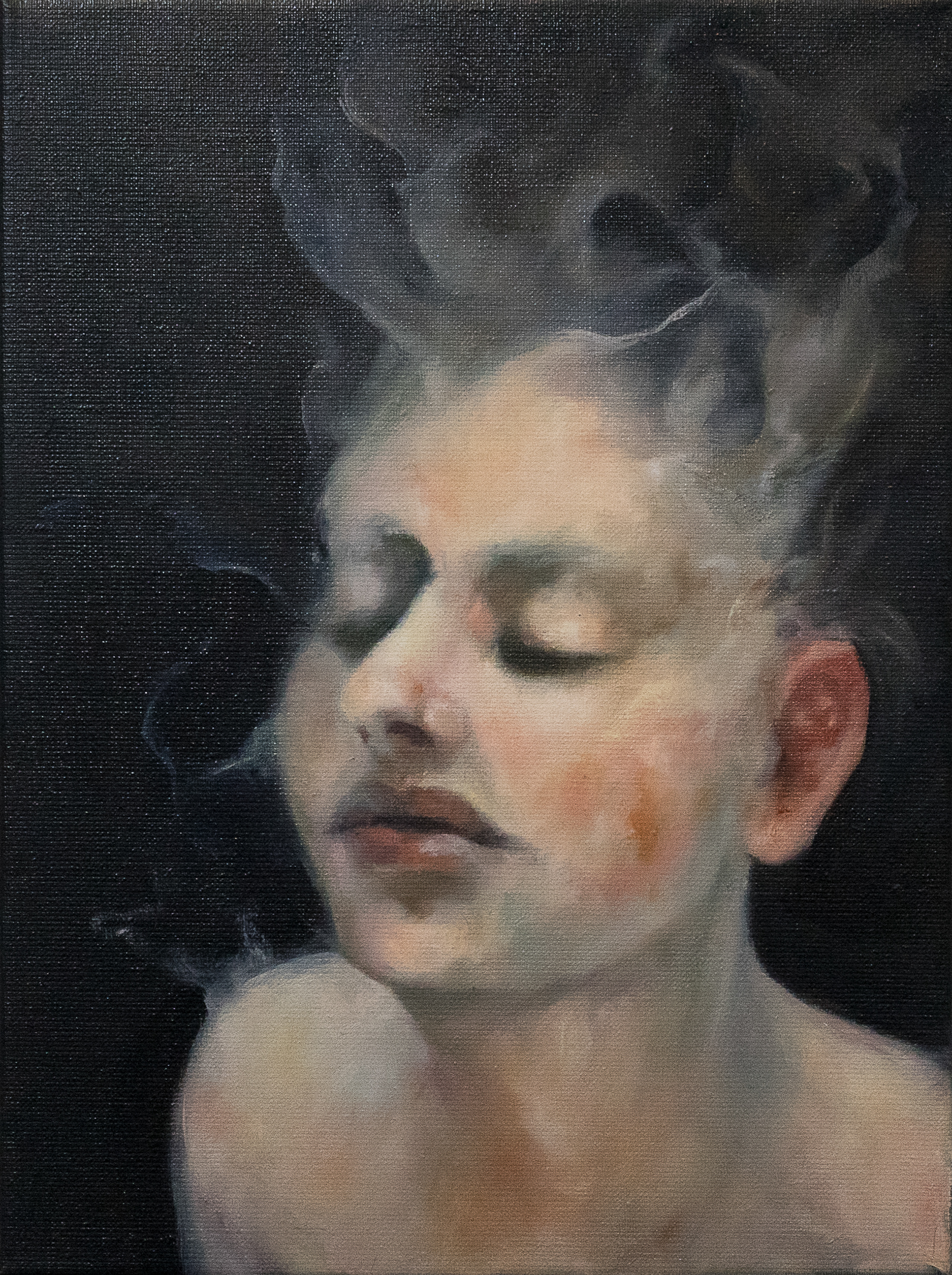 o.T., 15,75x11,81 "(40x30cm), 2018, oil on canvas.