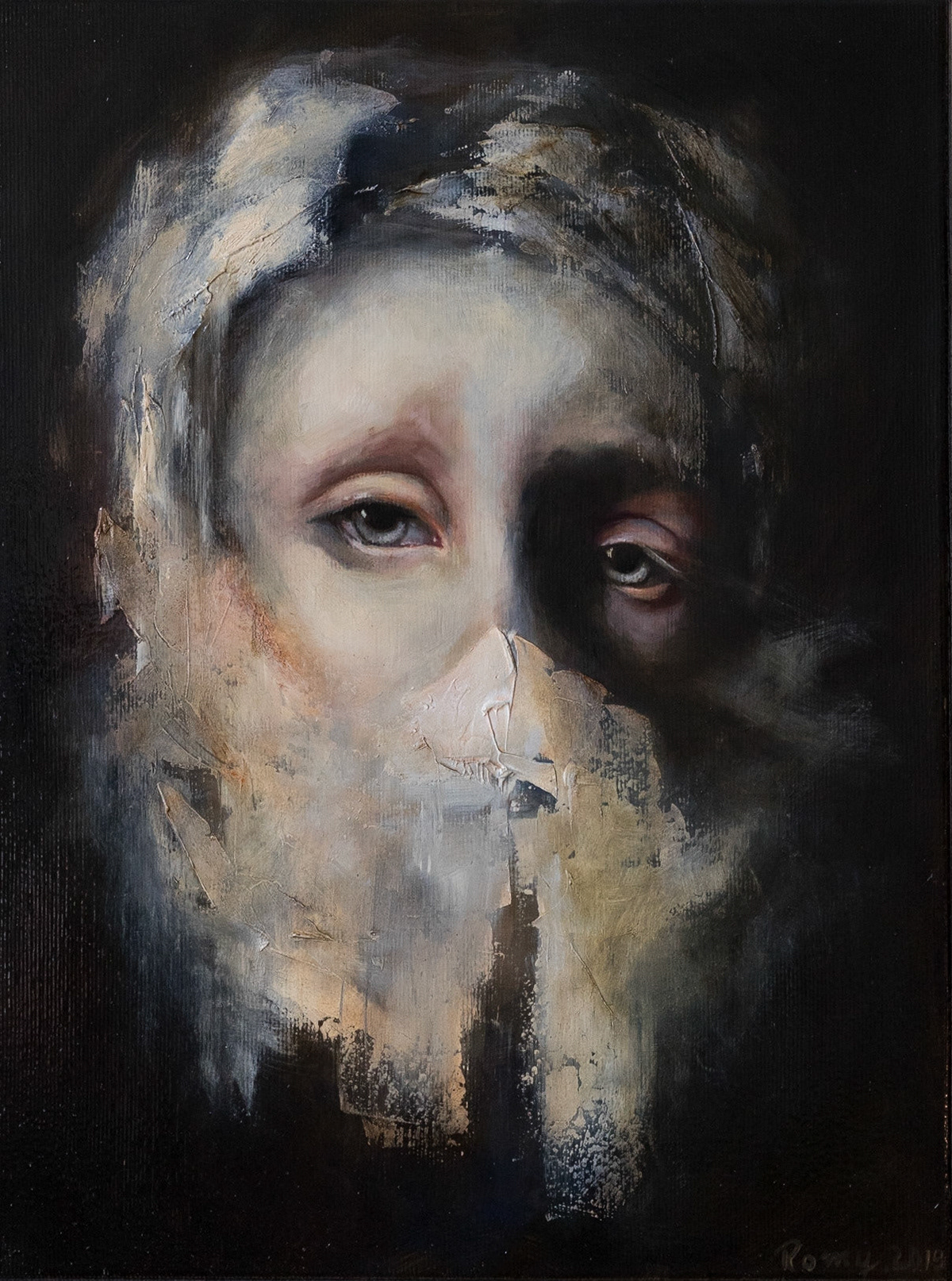 o.T., 15,75x11,81 "(40x30cm), 2019, oil on canvas.