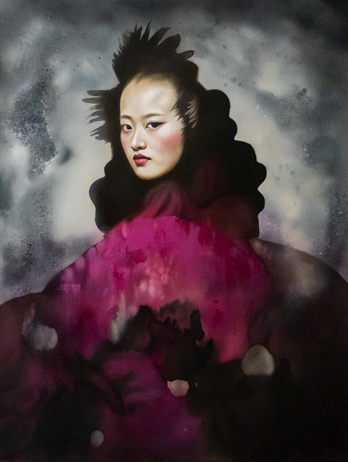 "AURORAE.", 51,18x39,37 (130x100 cm), 2024, oil and acrylic on canvas