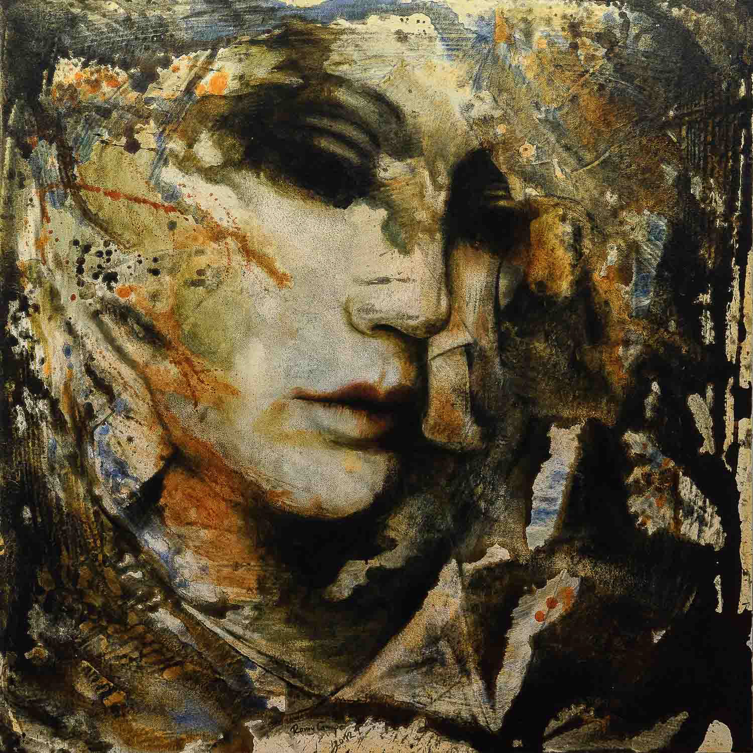 "Jokaia" 35,43x35,43" (90x90cm), 2015, oil an acryl on canvas