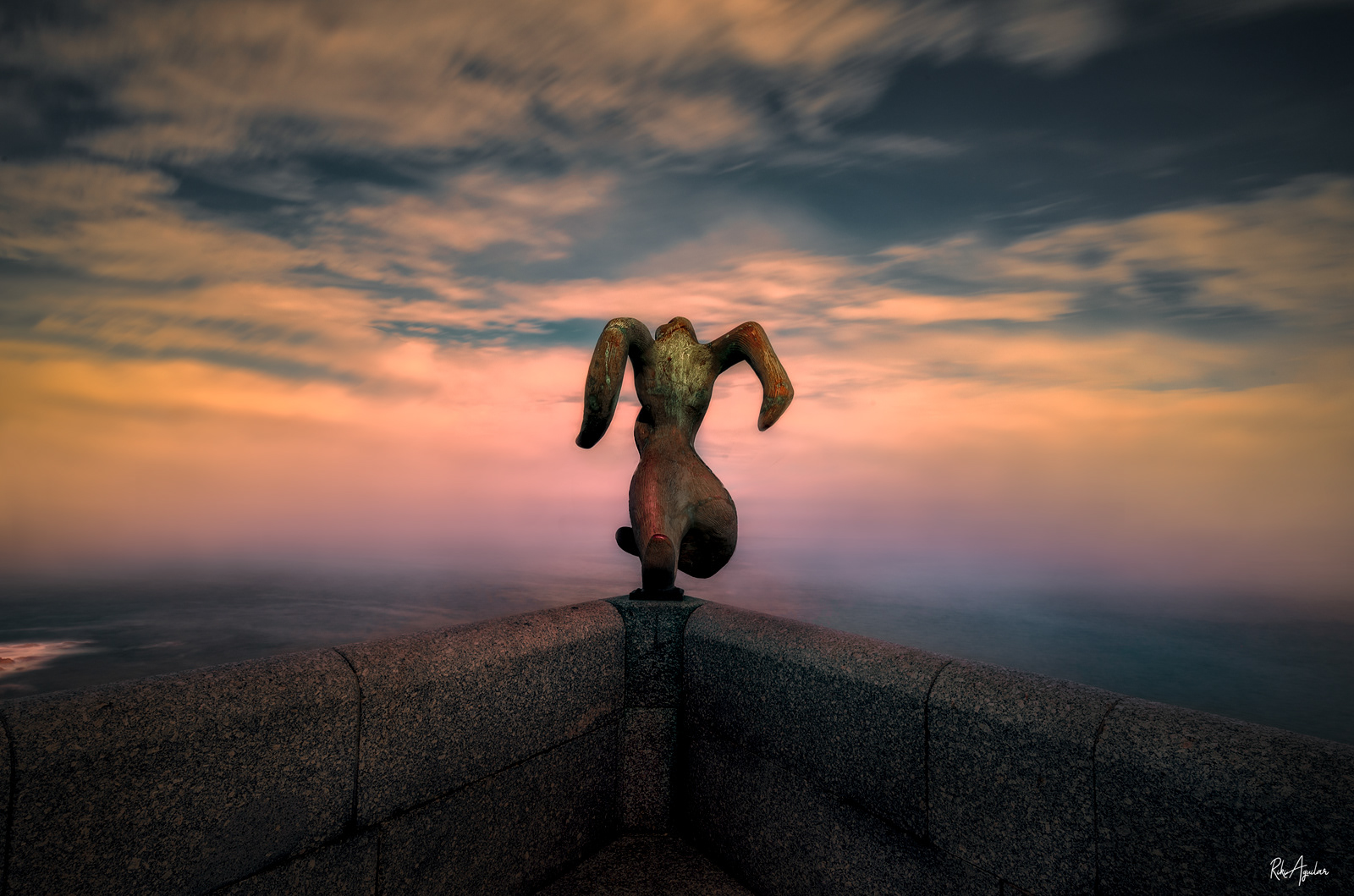 Punta Nariga, faro en La Coruña. Detalle.