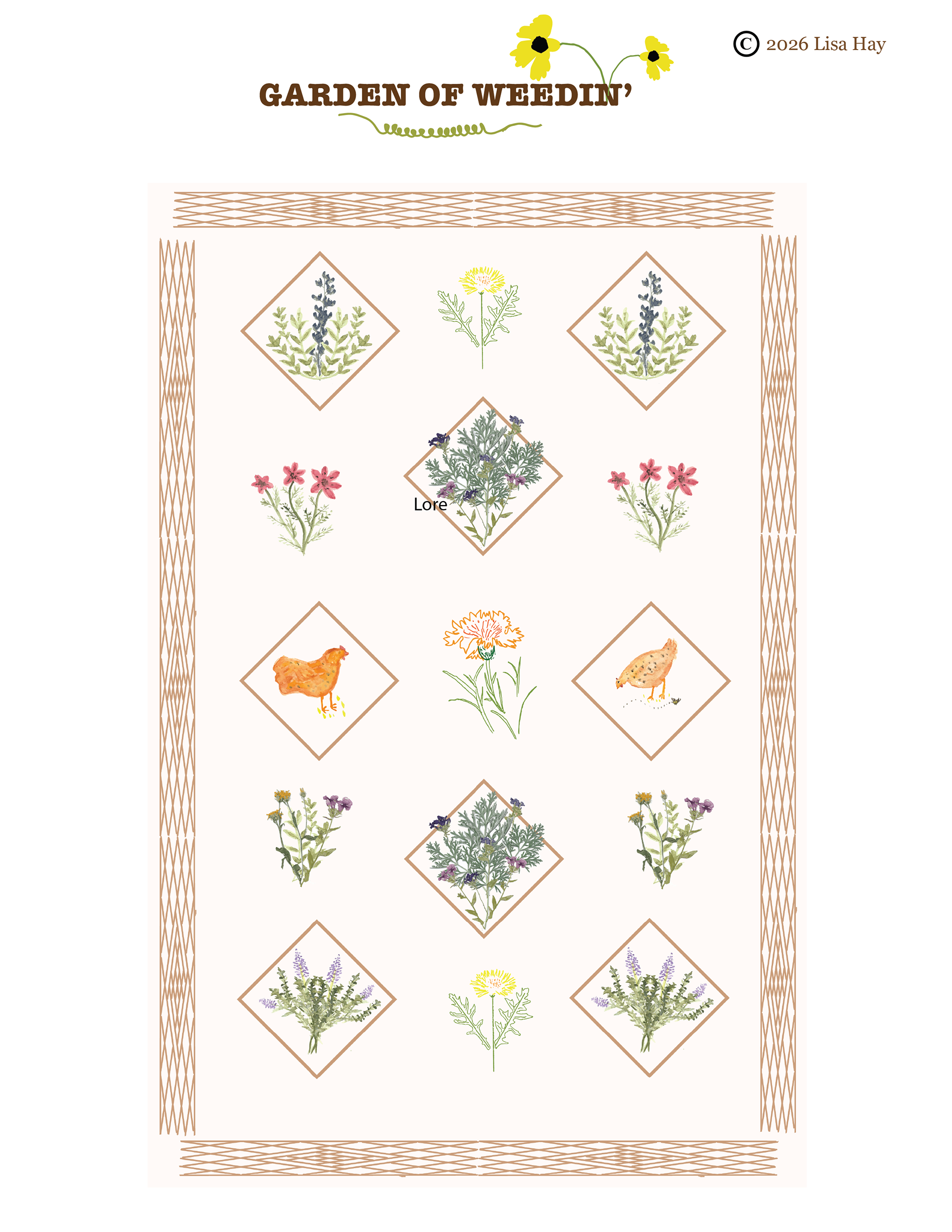 Garden Quilt Panel