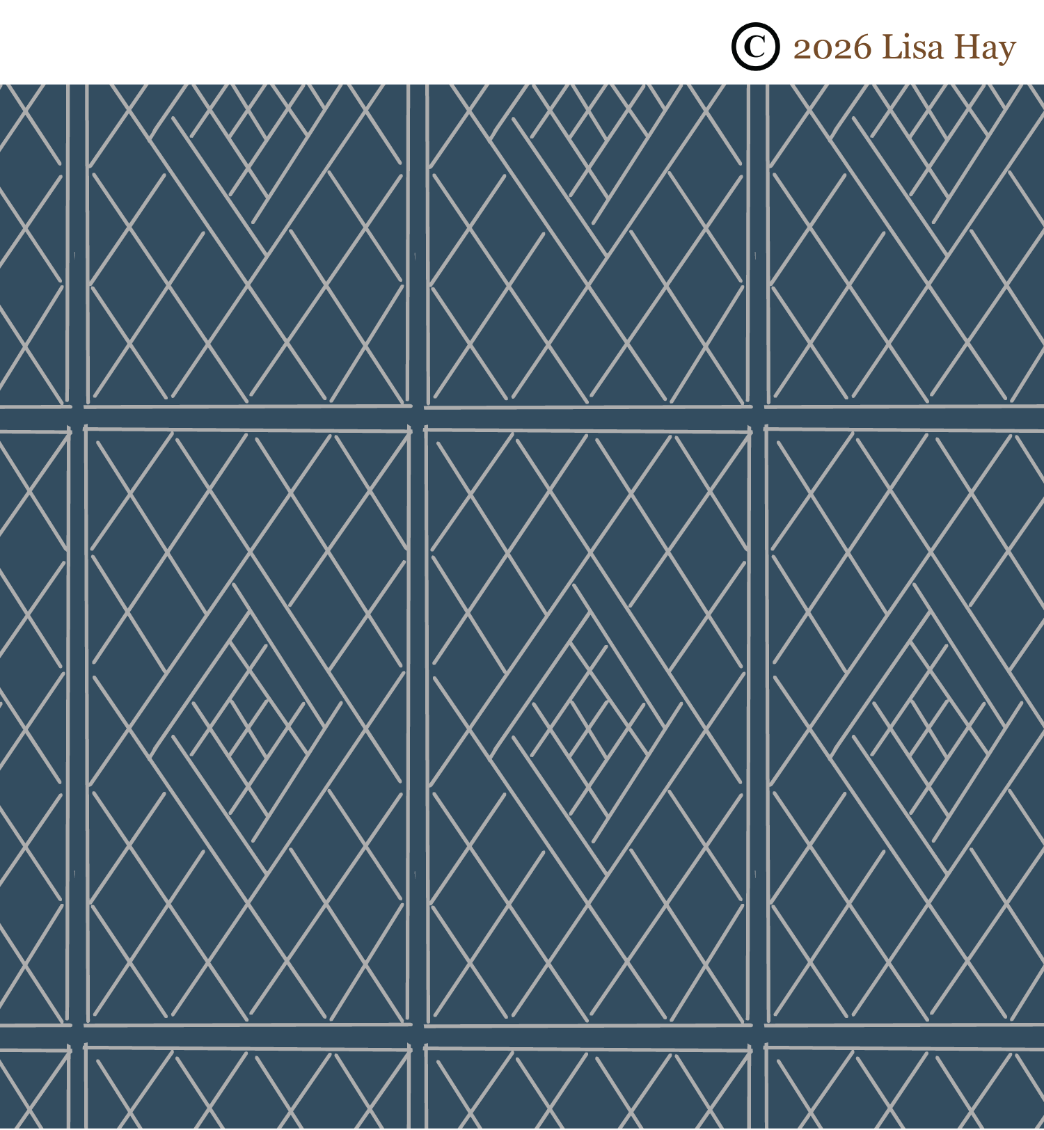 Stained Glass Teal/Gray
