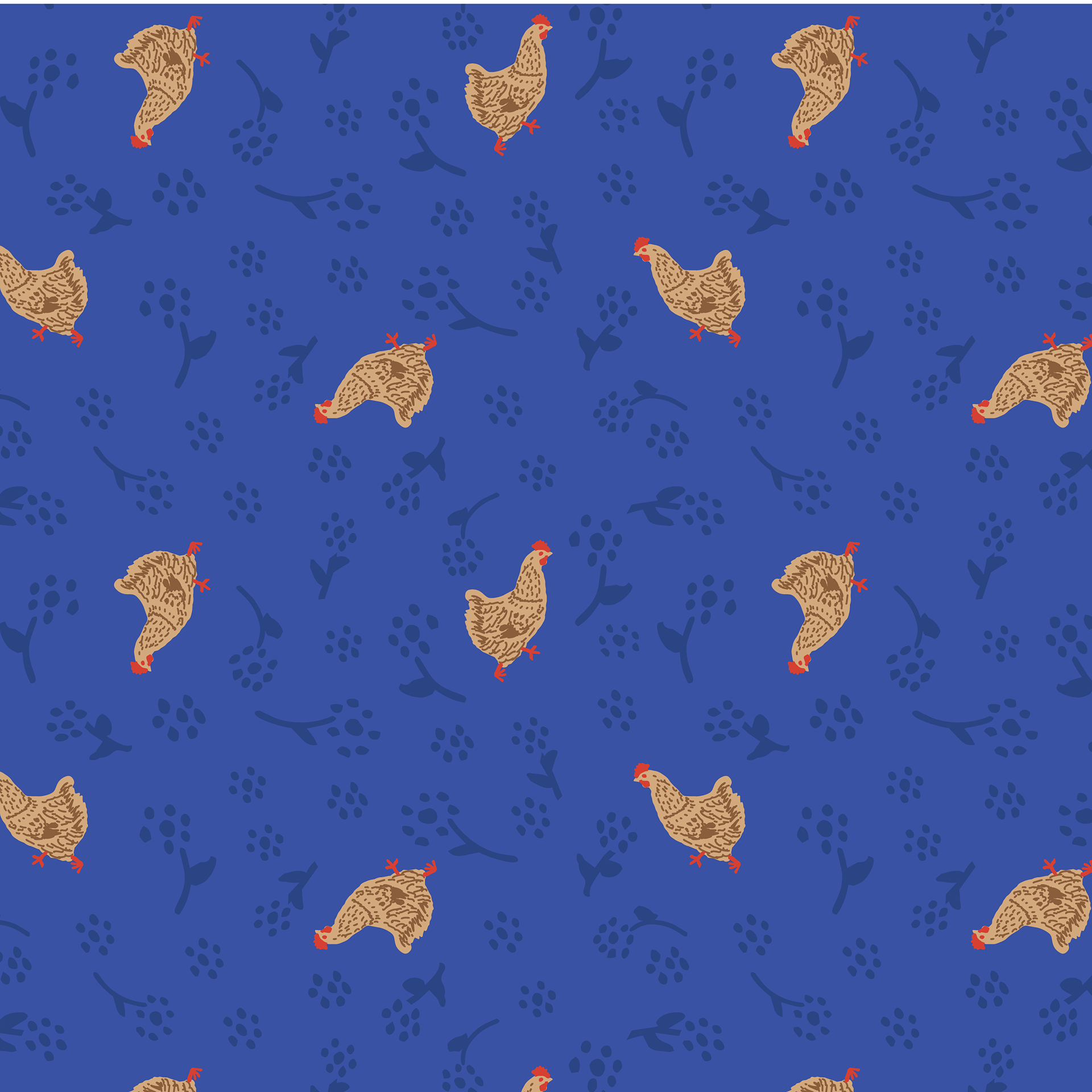 Chicken Love in Blue