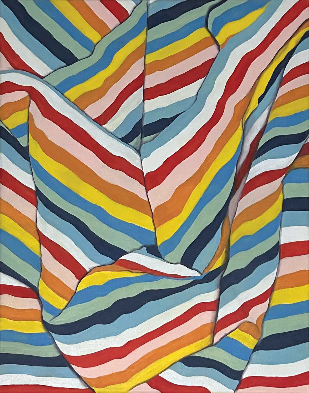 "A Bad Case of Stripes" Oil on Canvas. 2021.