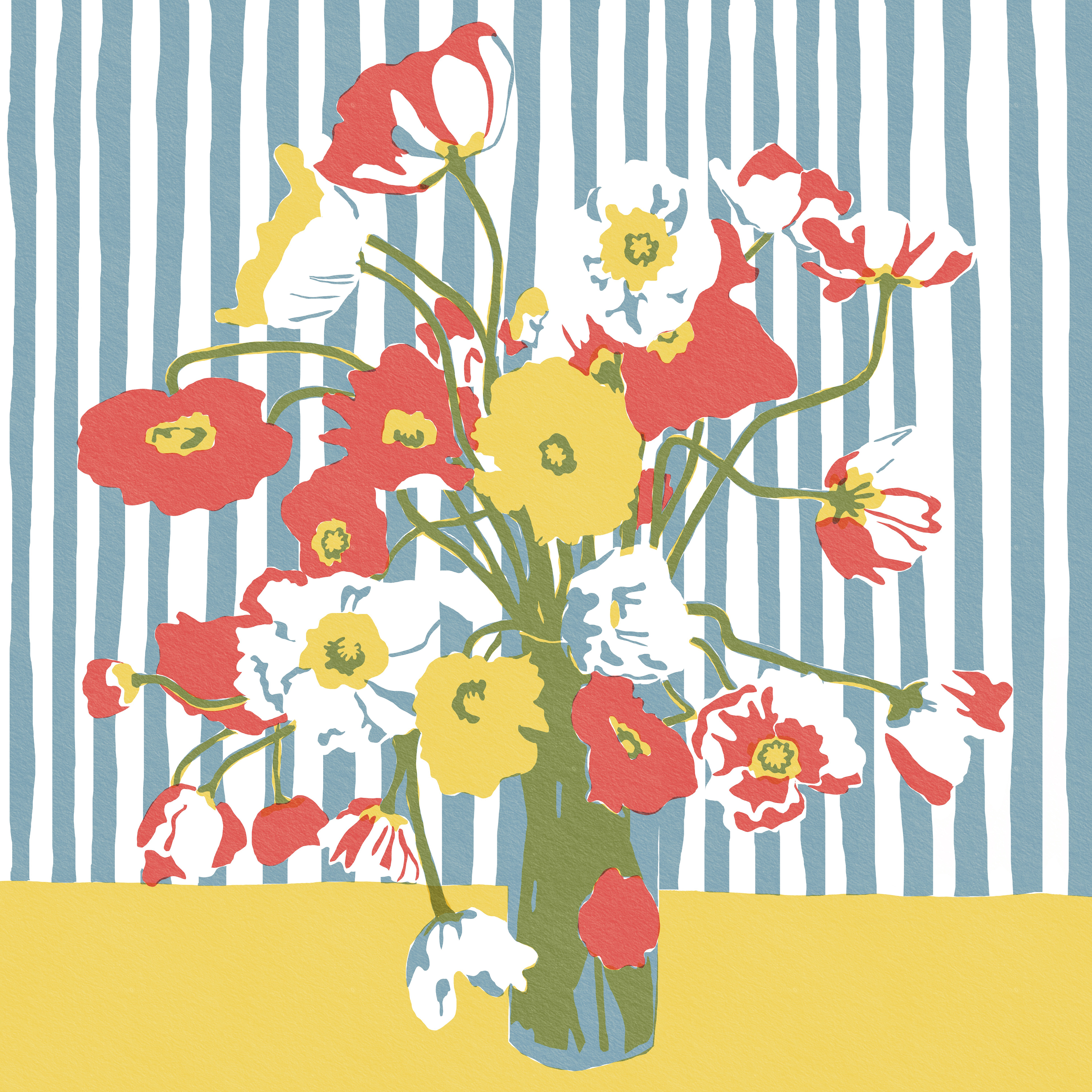 "Tuesday's Poppies" Digital. 2024.