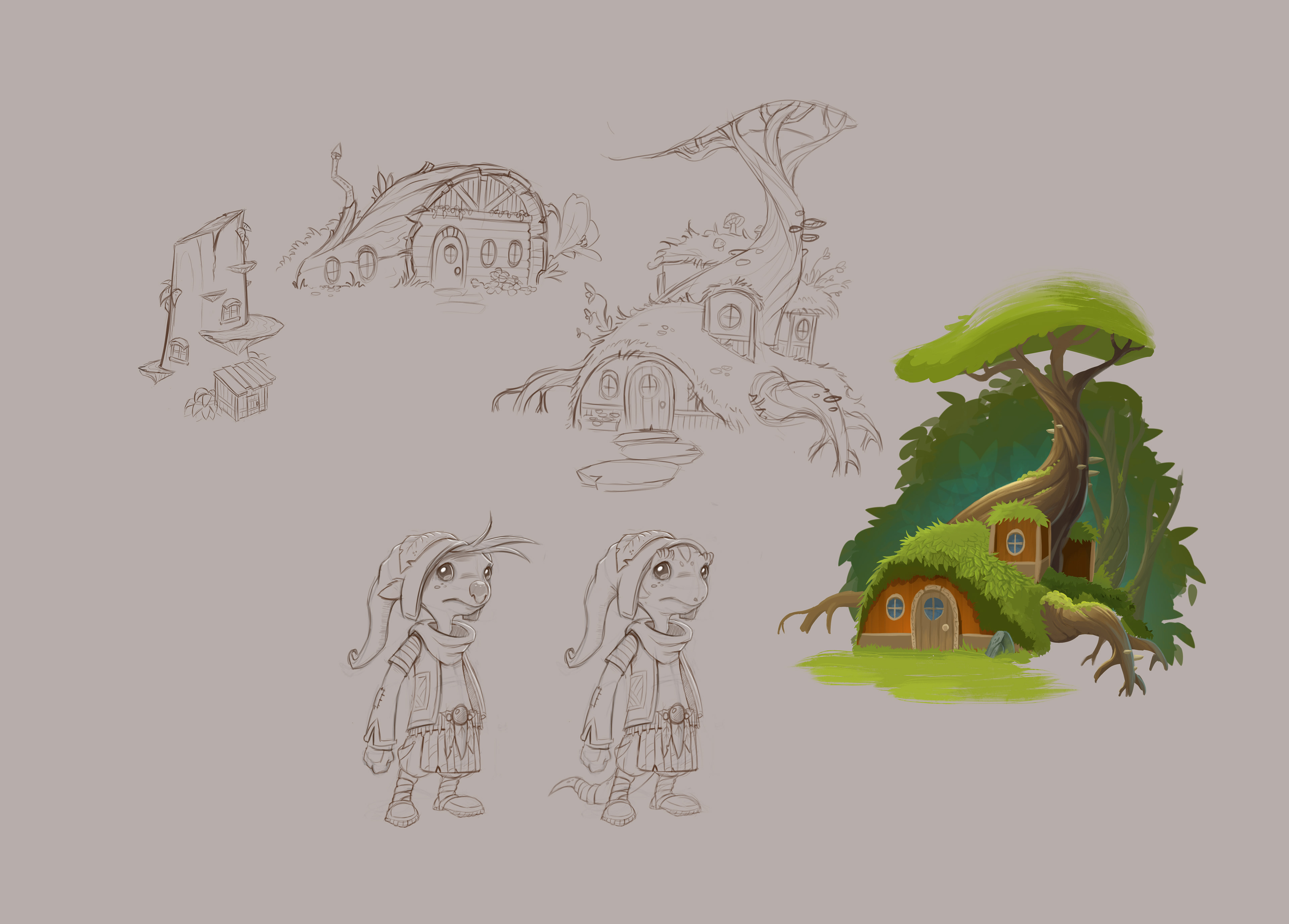 "Nod" Character and Home Concepts