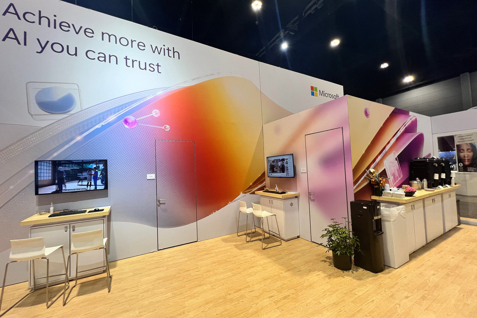 Interior of Microsoft booth at RSNA 2025