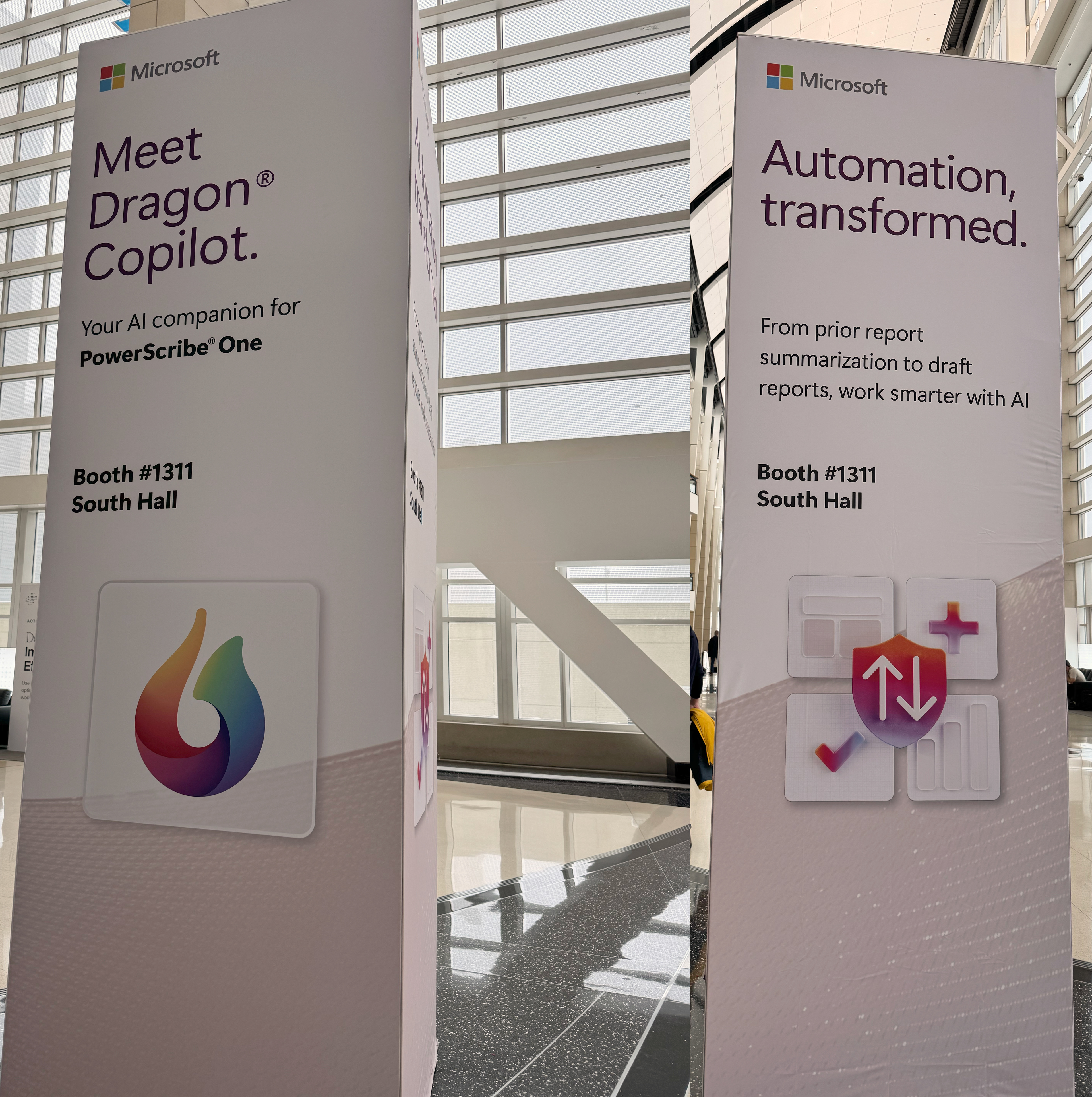 Close-up of pillars at RSNA 2025