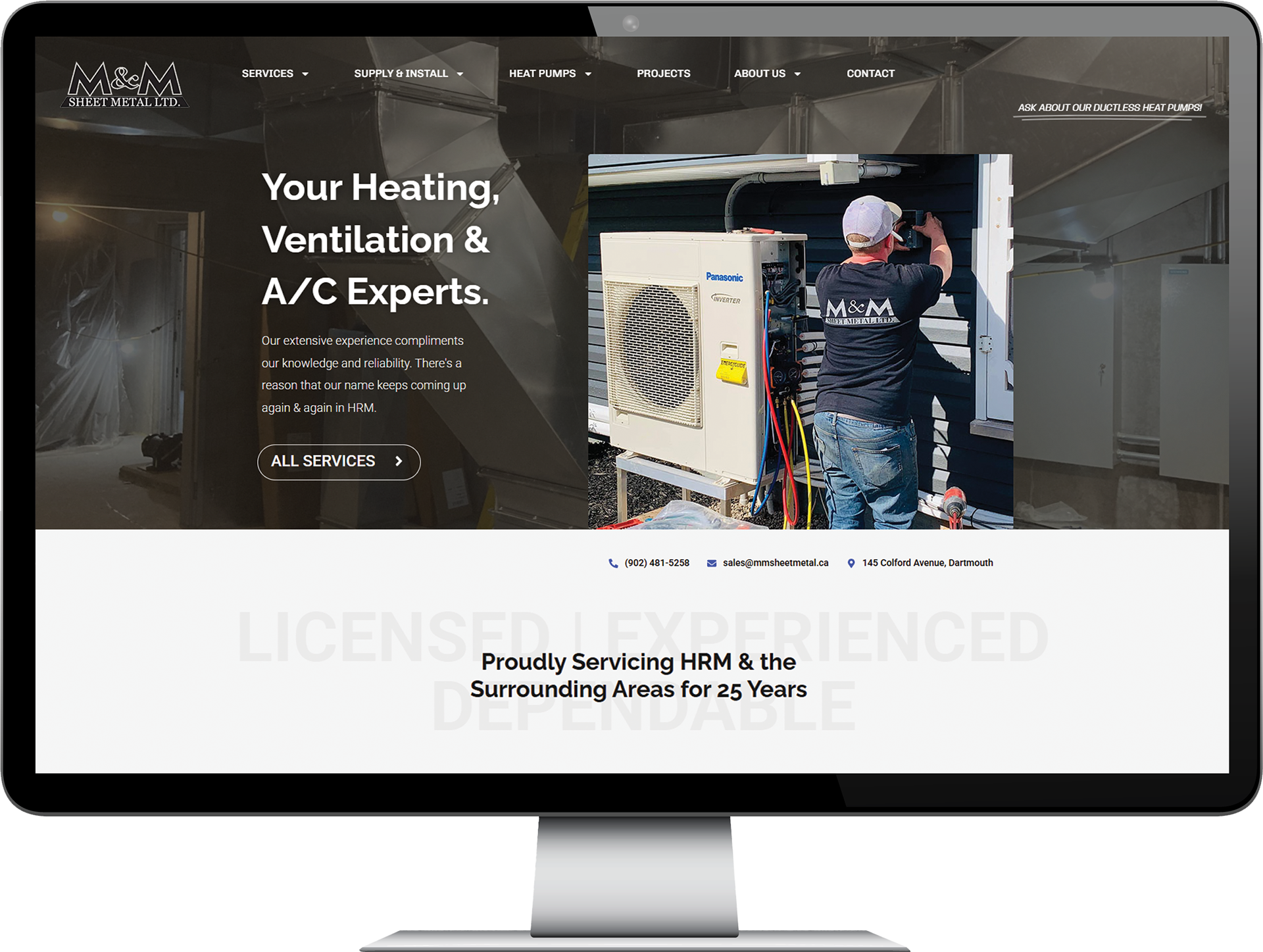 M&M Sheet Metal Ltd., www.mmsheetmetal.ca, Nova Scotia web design