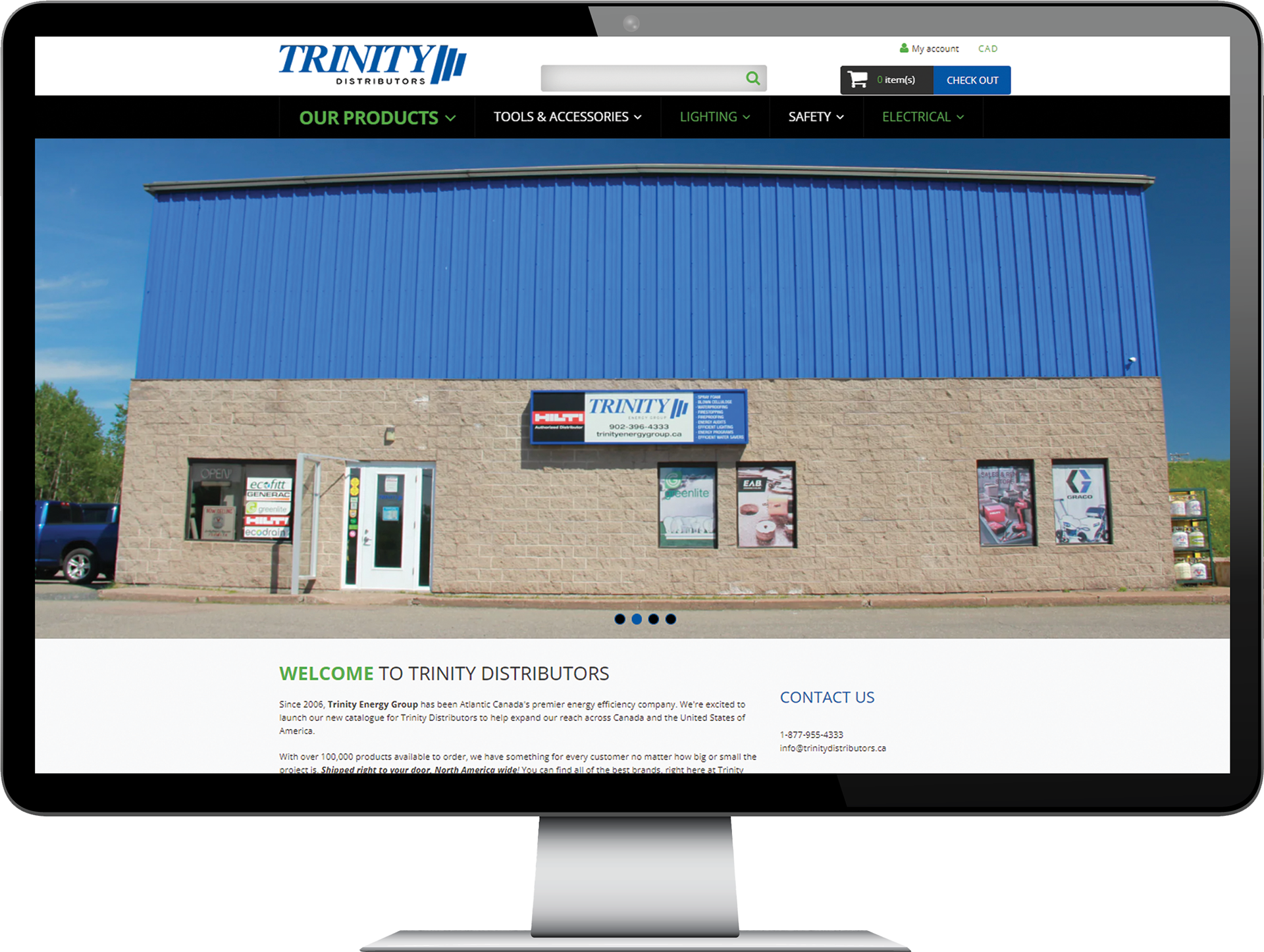 Trinity Distributors, Nova Scotia web design