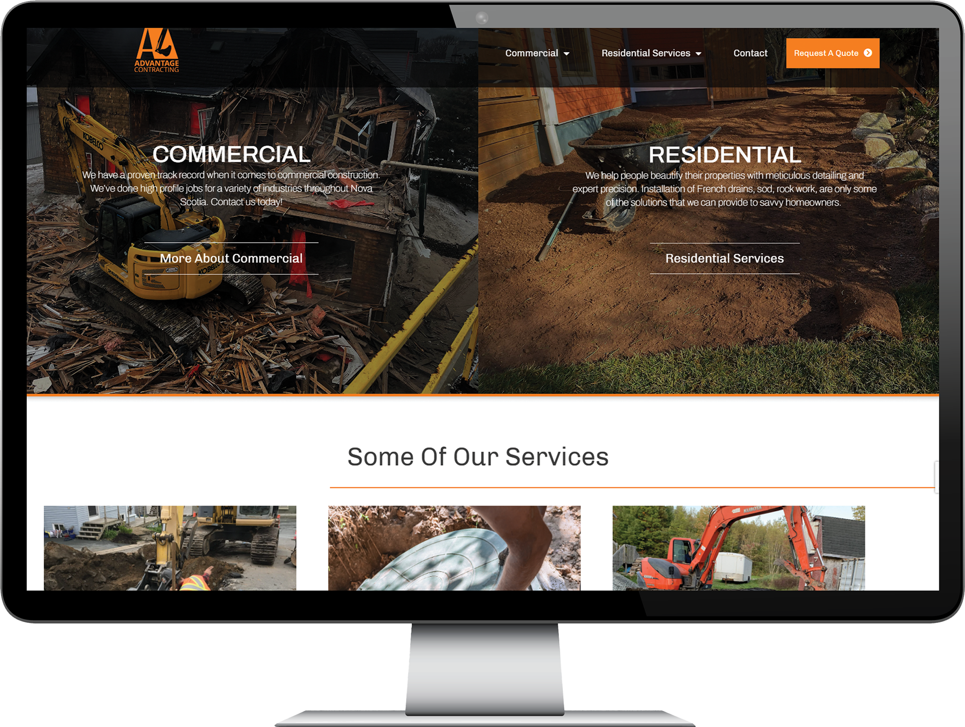 Advantage Contracting, www.advantagecontracting.ca, Nova Scotia web design
