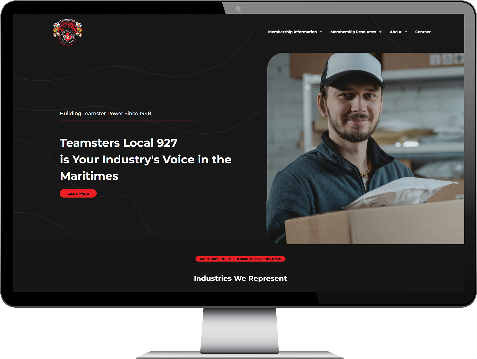 Teamsters Local 927, www.teamsters927.ca, Nova Scotia web design