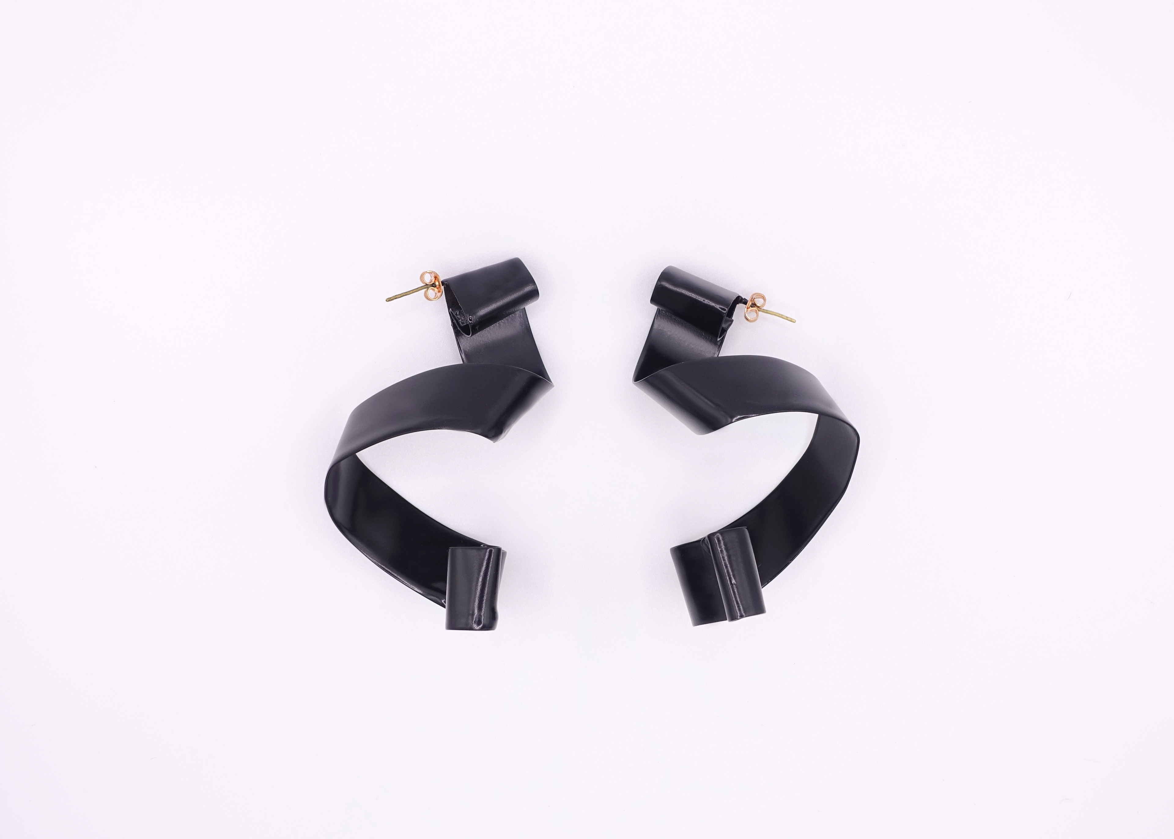 Brass, powder coated earrings
