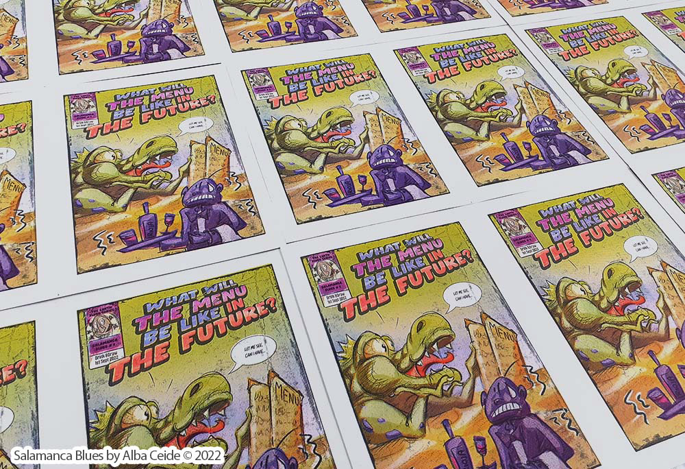 The fina print run, all the prints with the four inks