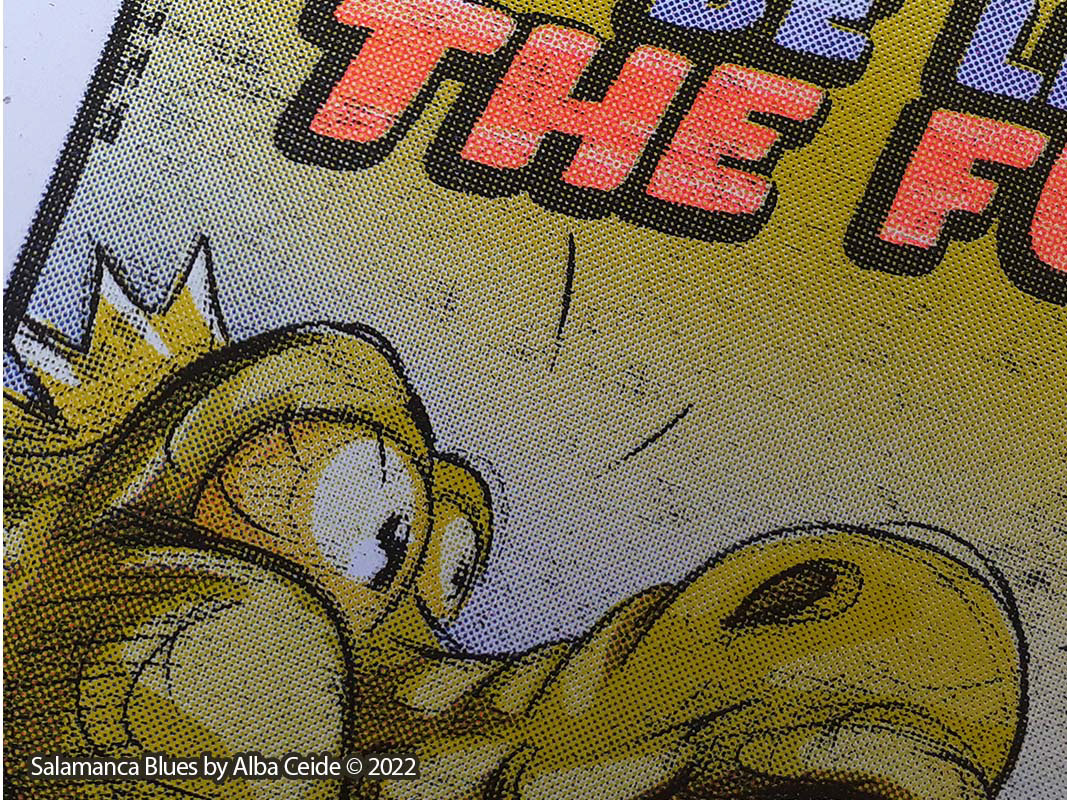 The sreencovered texture and charming misregistration