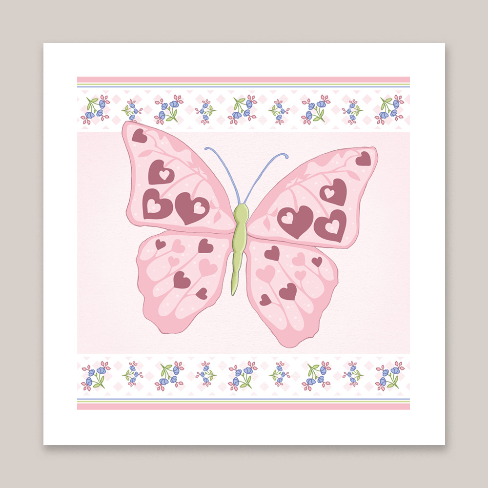 Heart Butterfly Art Print