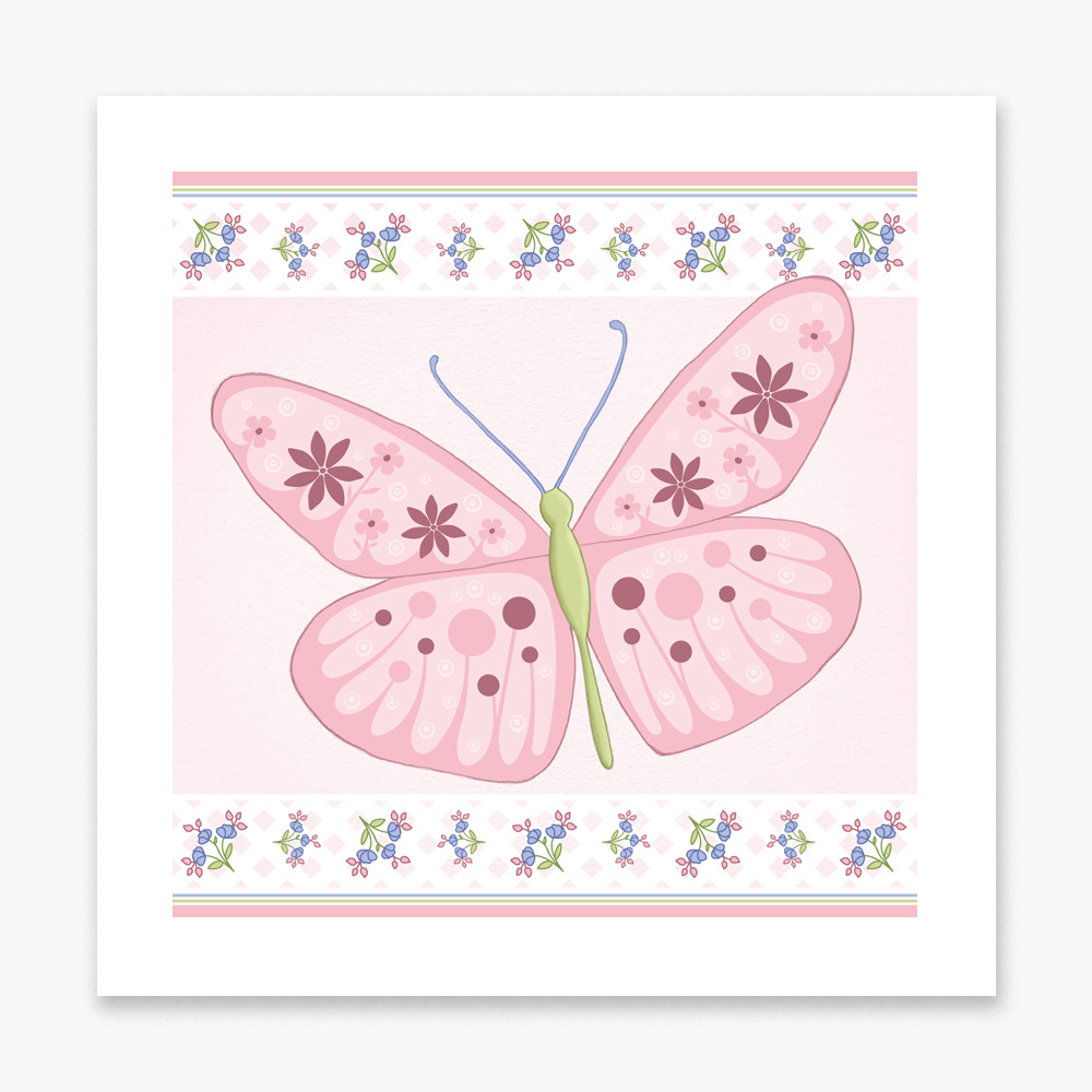 Flower Butterfly Art Print