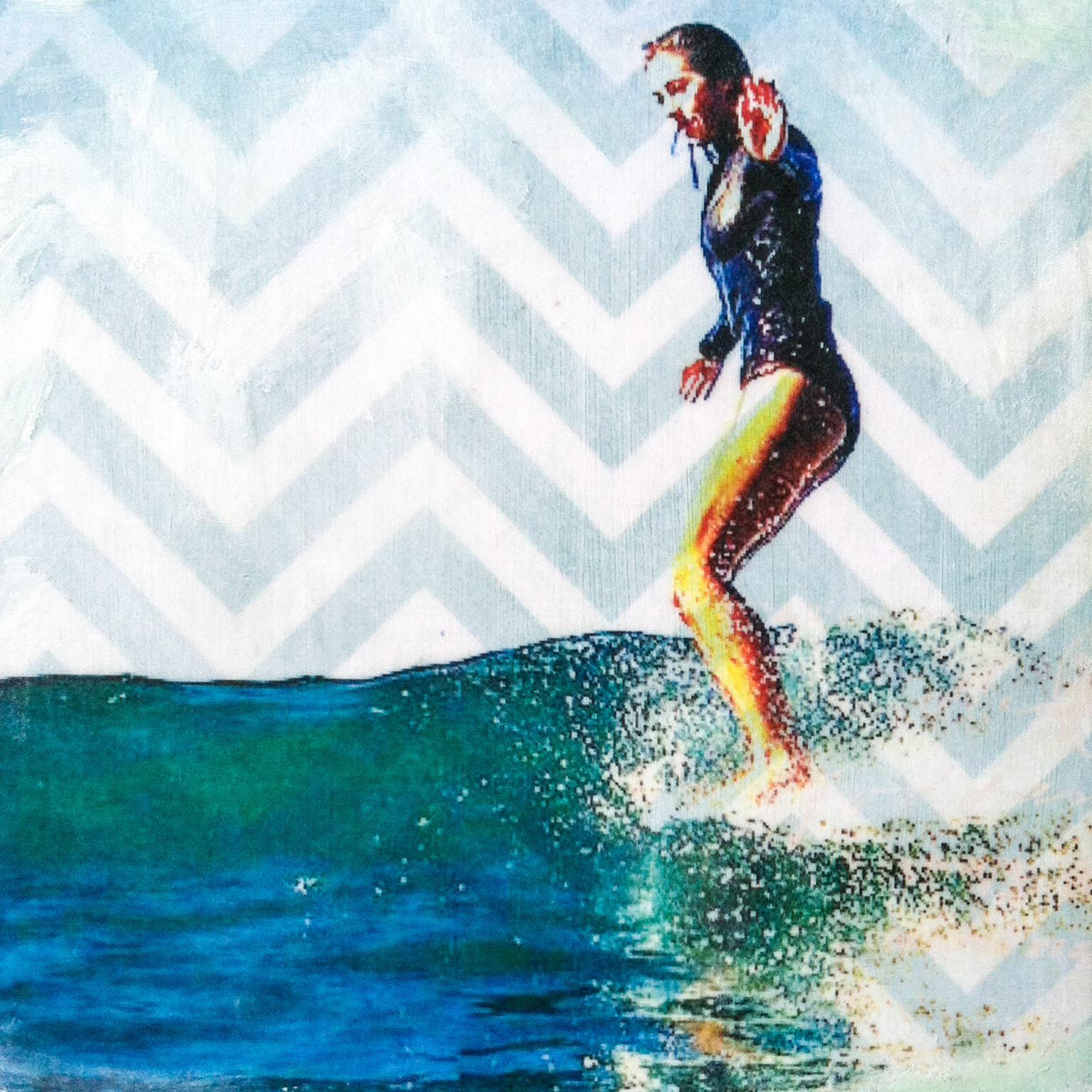 Surfer 8 - 6" x 6" (Sold)