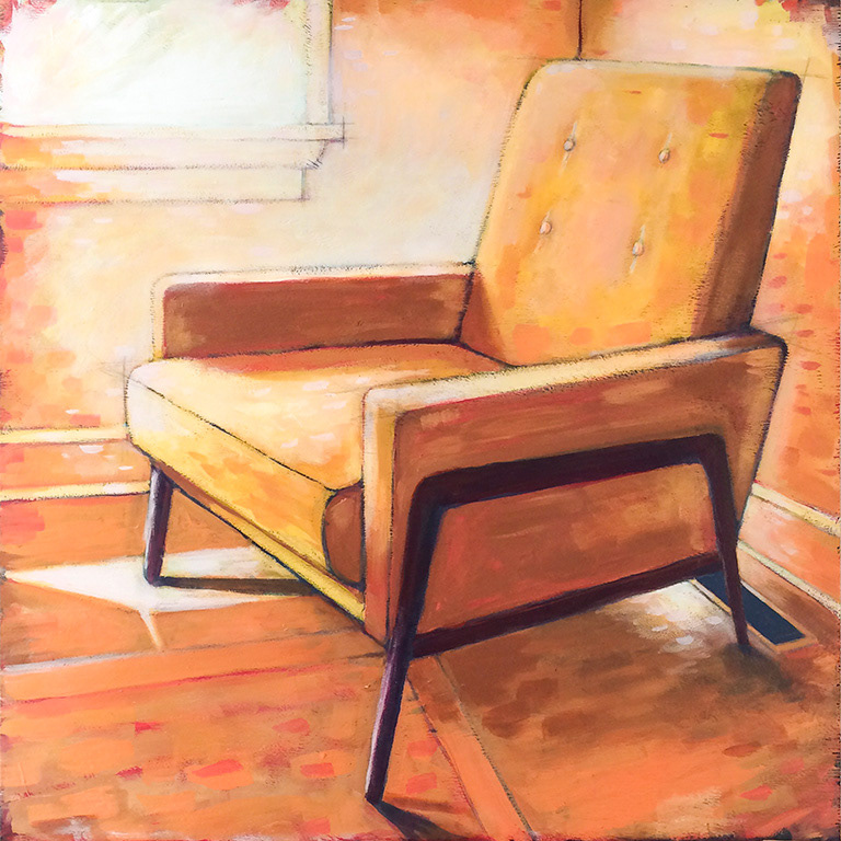 Yellow Chair - 24" x 24" - Acrylic on Birch Panel ($1500)