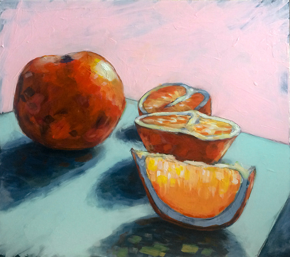Oranges 2 - 18.5"x16.5" - Acrylic on Birch Panel ($750)