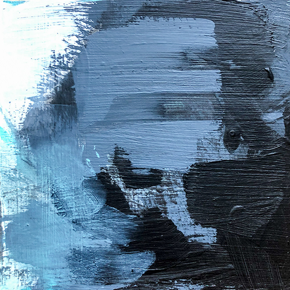 Black Gray White 1 - 6" x 6" (Sold)