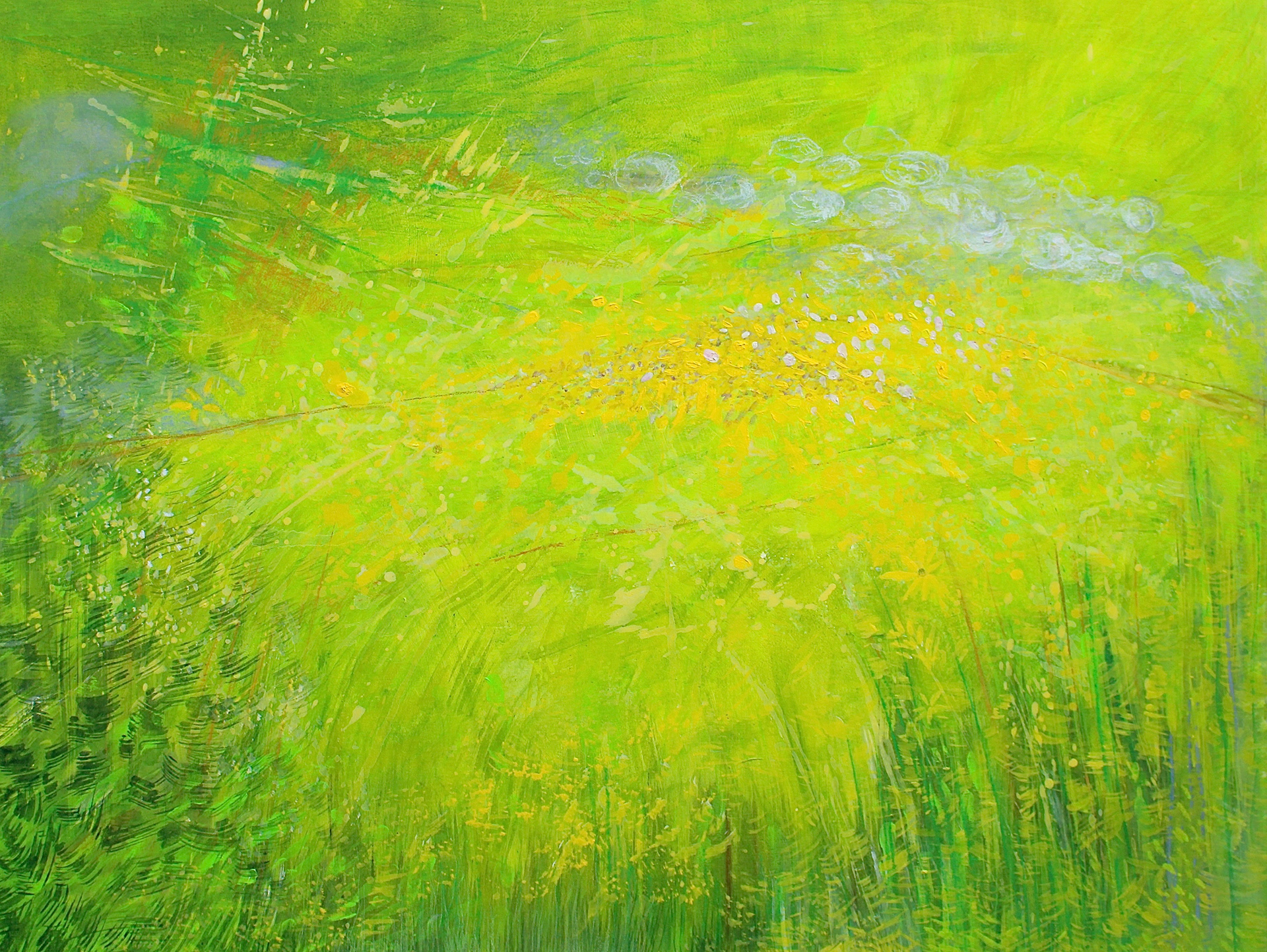 Jardin d'Angers - 2017 - Acrylique sur lin marouflé.