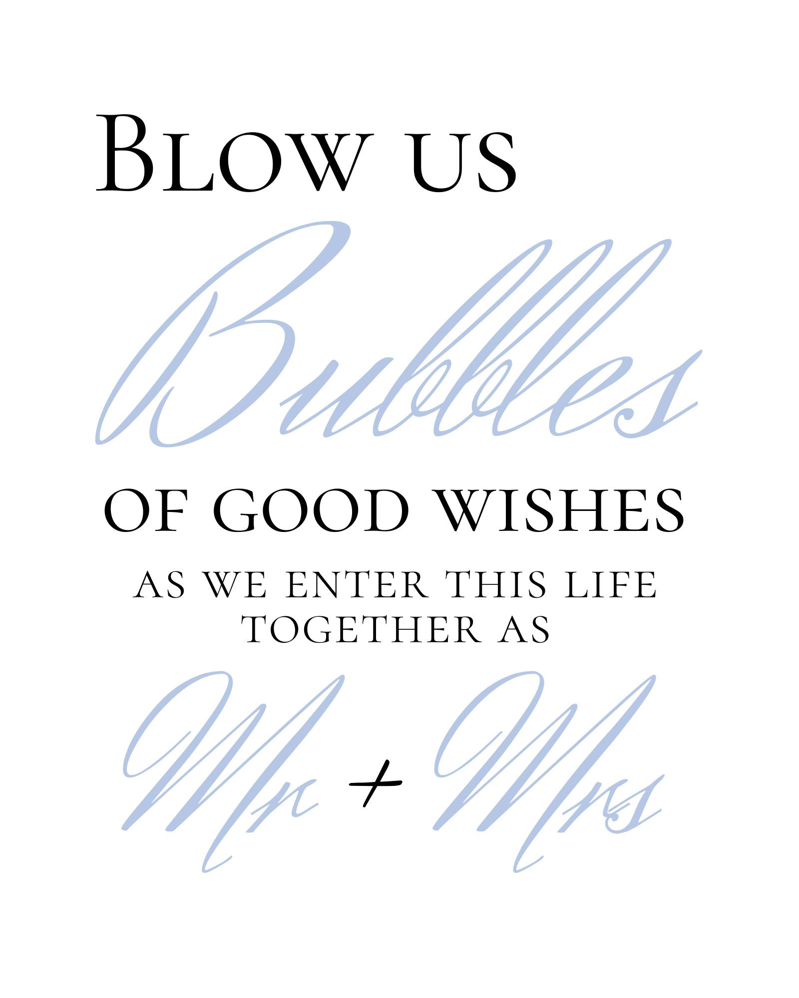 Signage for Bubble Party Favors