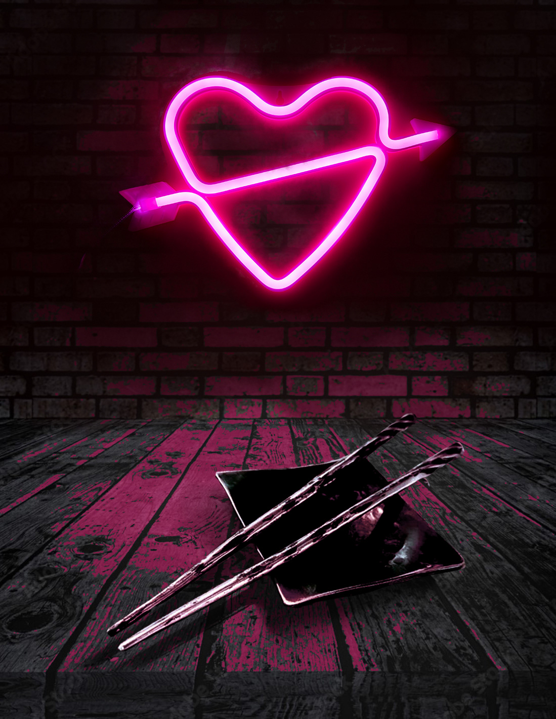 Valentines Day Chopstick Advertisment