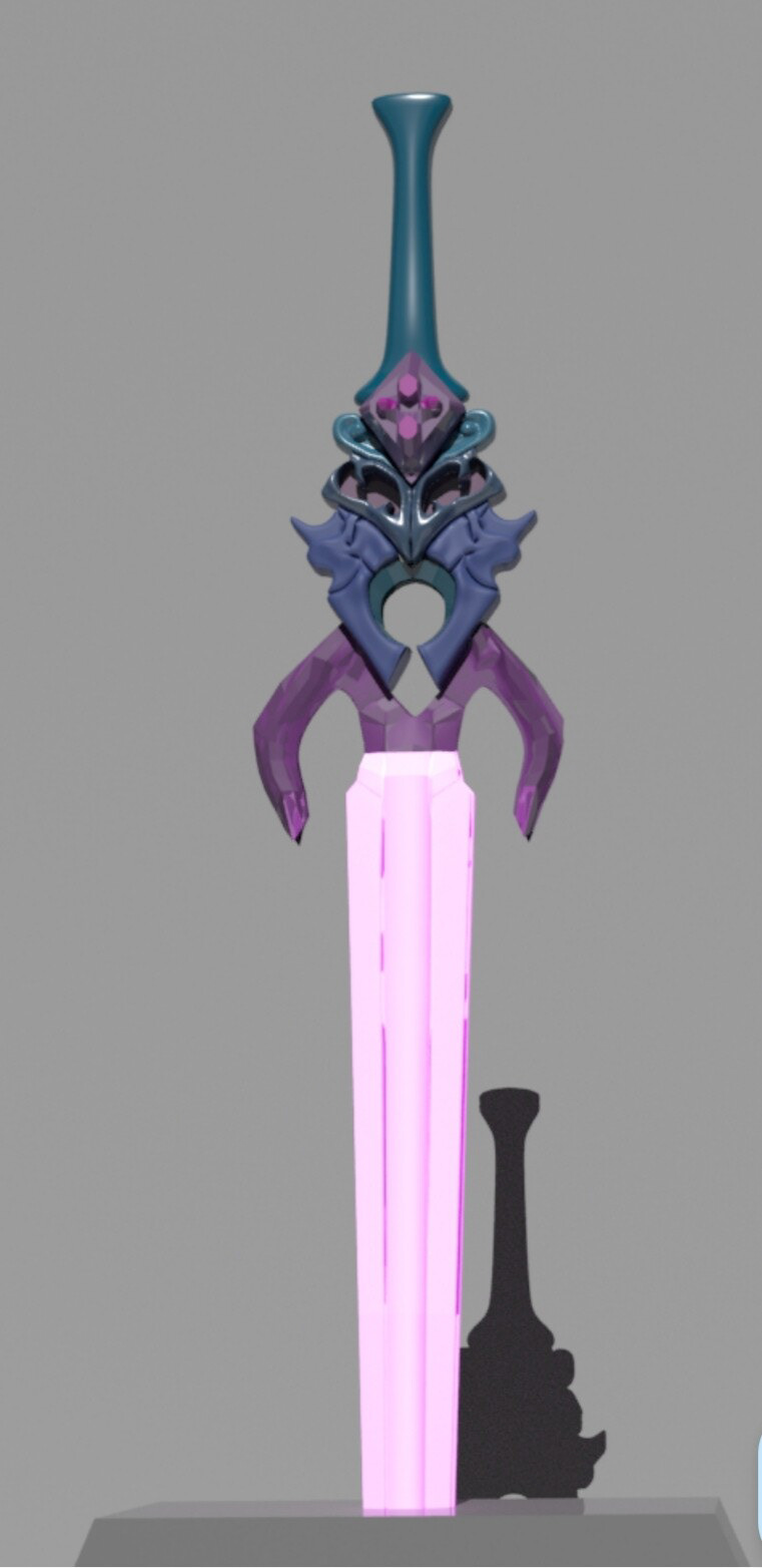 Crystal Sword- made with Maya