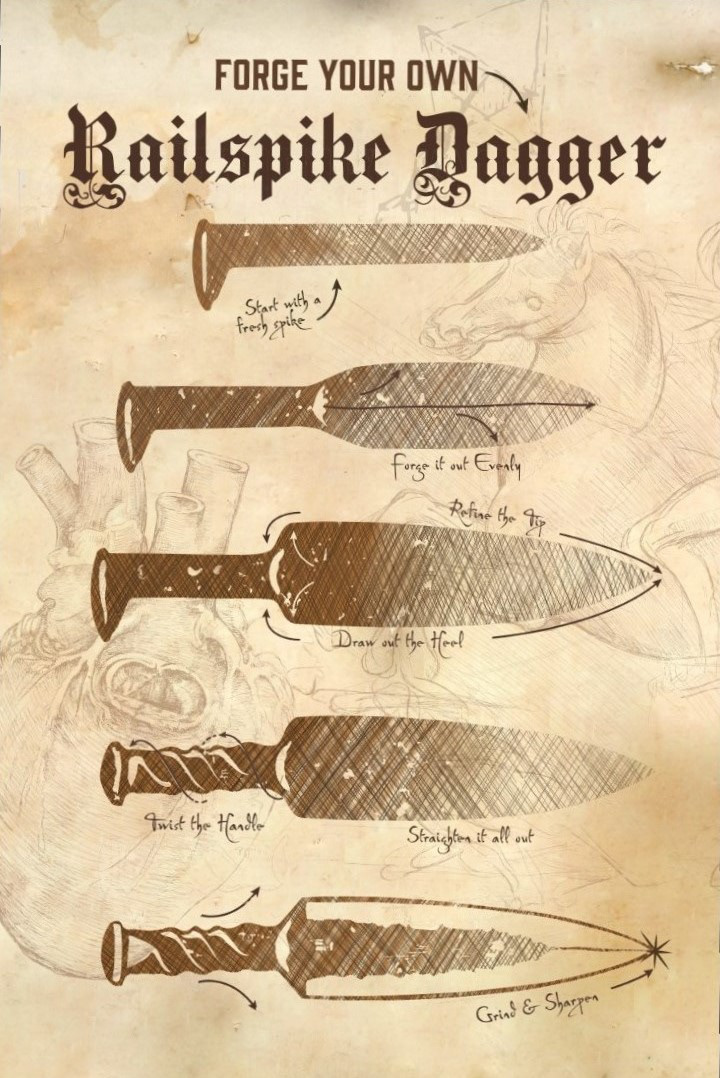 Railspike Dagger Ren Fest Poster