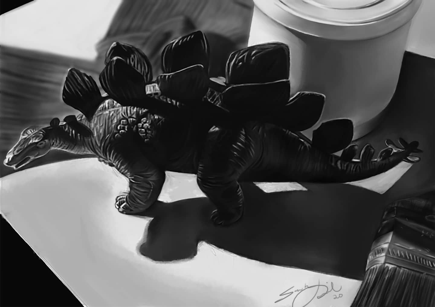 Toy Stegosaurus- Digital Painting