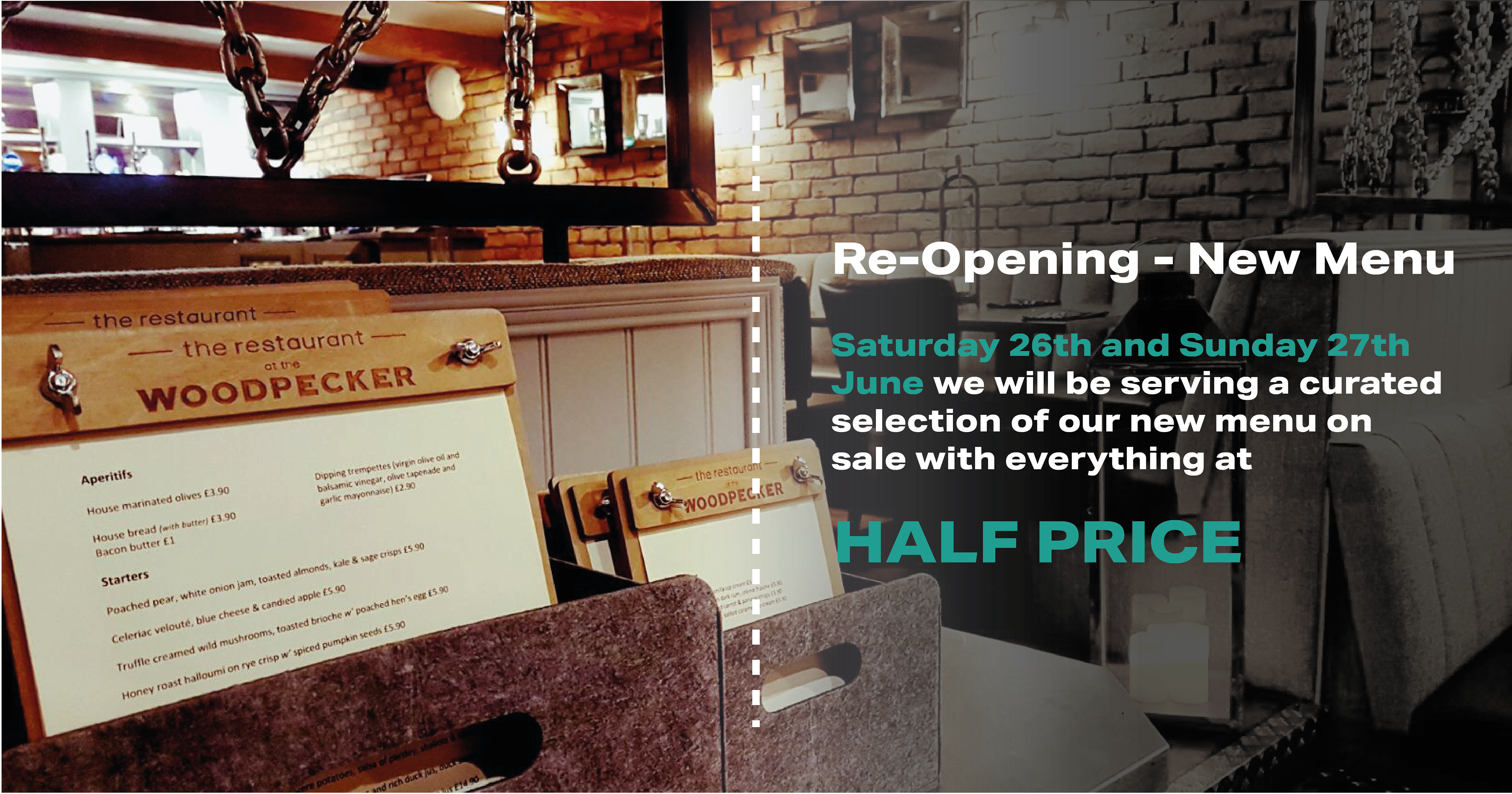 Project completed via Upwork for the Restaurant at the Woodpecker https://www.facebook.com/The-Restaurant-at-The-Woodpecker-1963510137229977