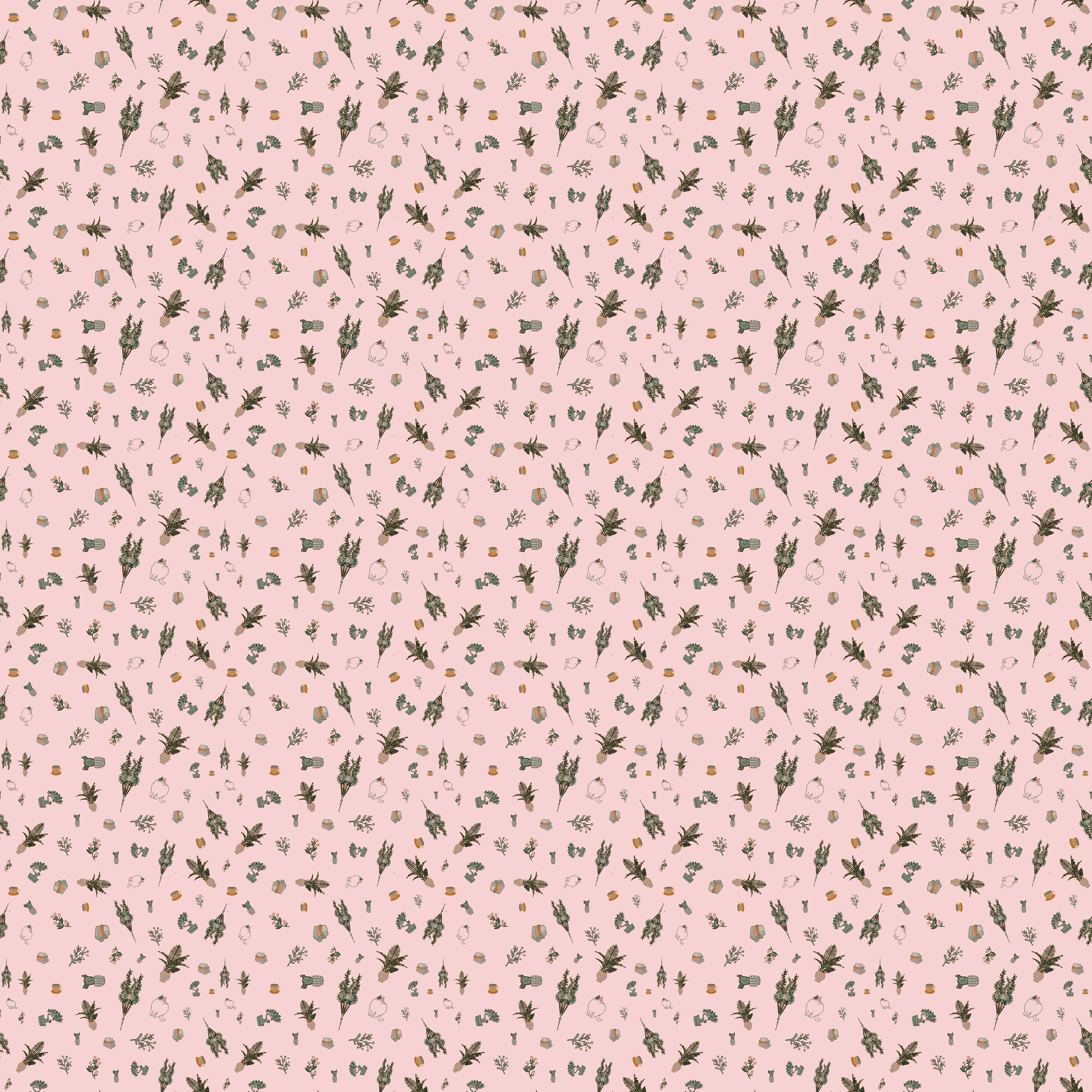 House plant inspired pattern